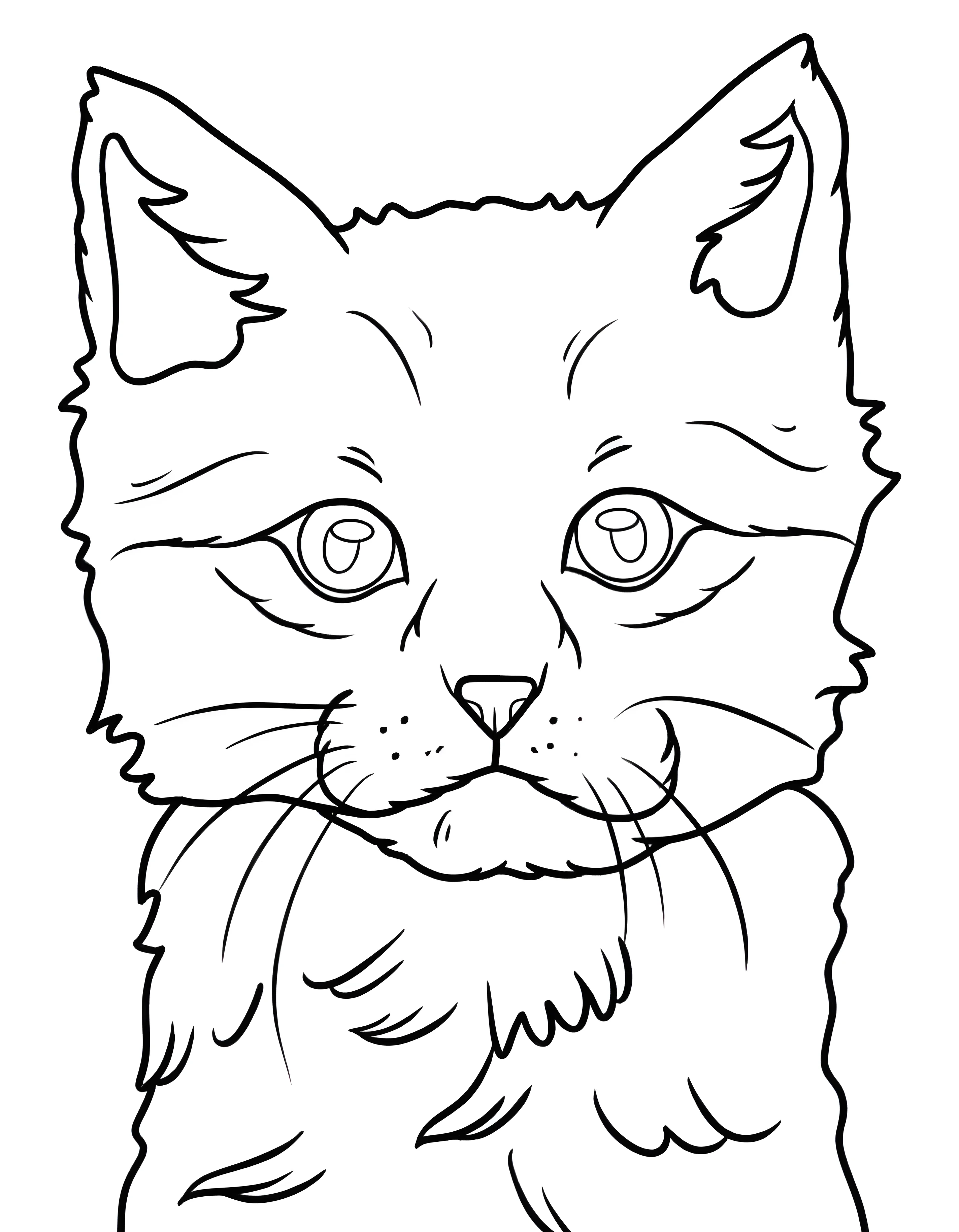 Милый котенок №18763. Раскраски животные (весь животный мир). Котята.