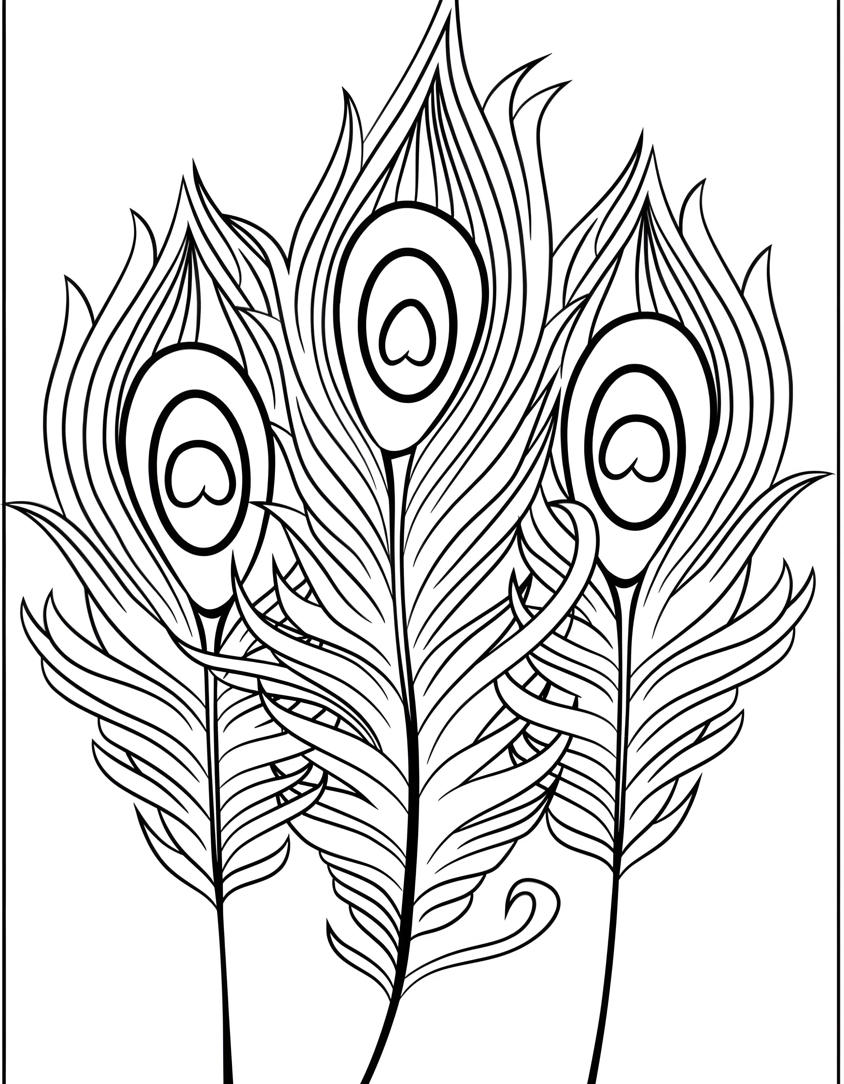 Павлиний хвост №19119. Раскраски животные (весь животный мир). Павлины.