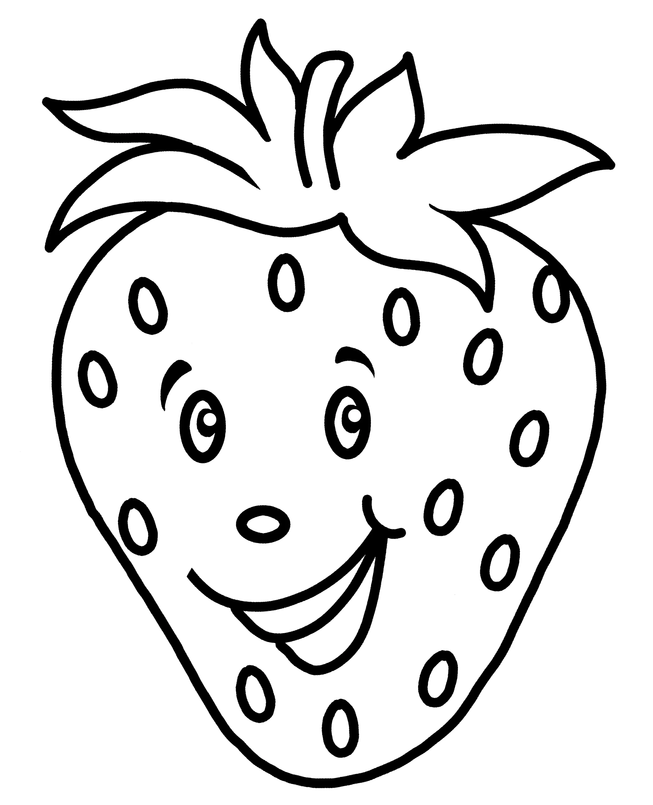 Крупная клубника №2826. Обучающие и развивающие раскраски для детского сада, для начальных классов. Ягоды.