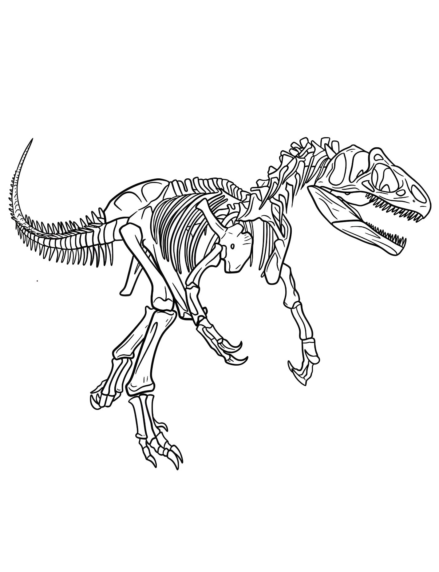 Скелет аллозавра №21285. Динозавры. Аллозавр (Allosaurus).