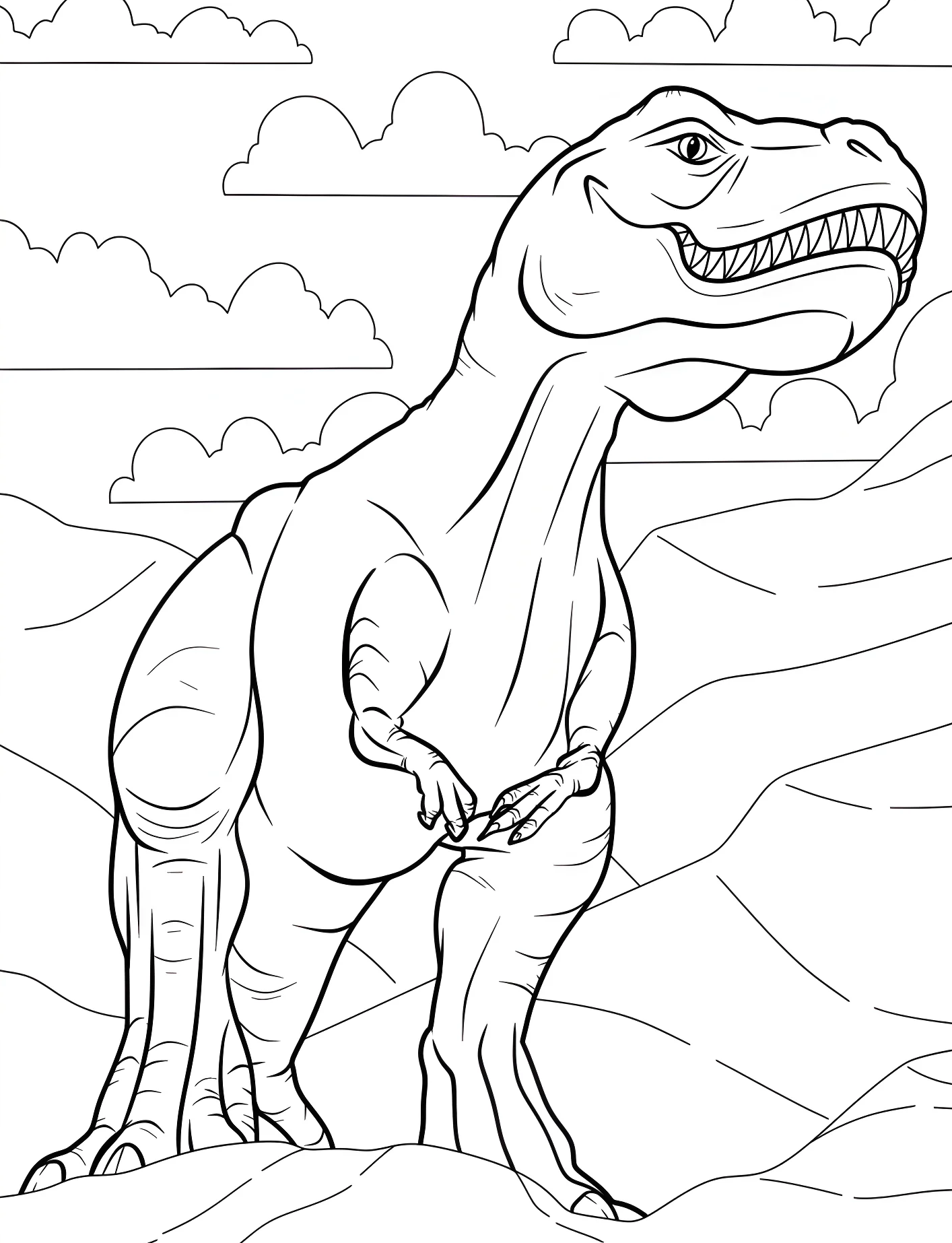 Милый тираннозавр Рекс №21571. Динозавры. Тираннозавр (Tyrannosaurus rex).