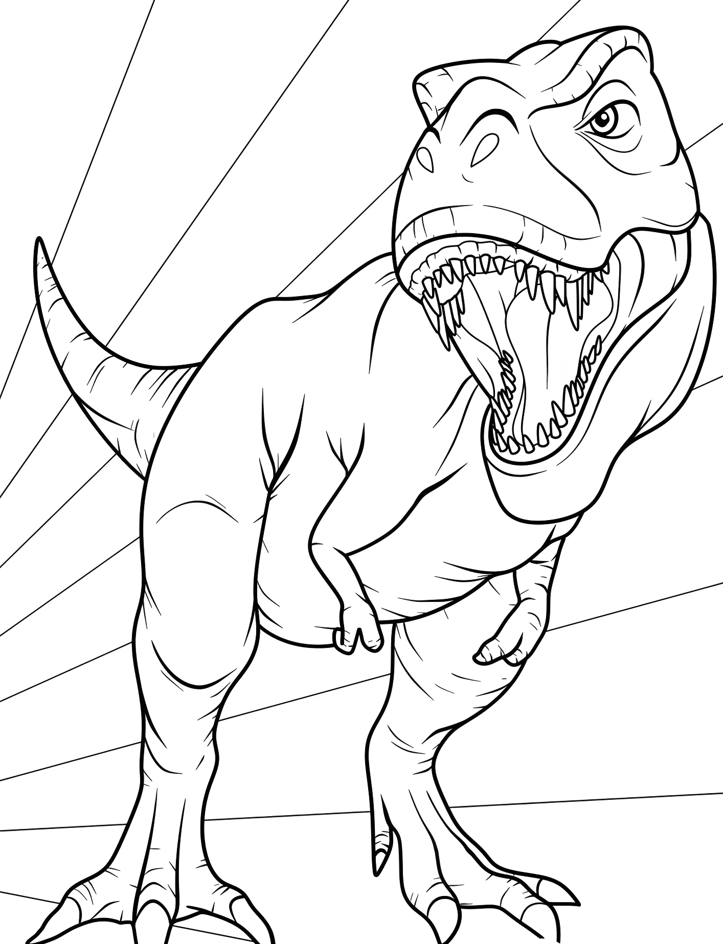 Сердитый тираннозавр рекс №21572. Динозавры. Тираннозавр (Tyrannosaurus rex).