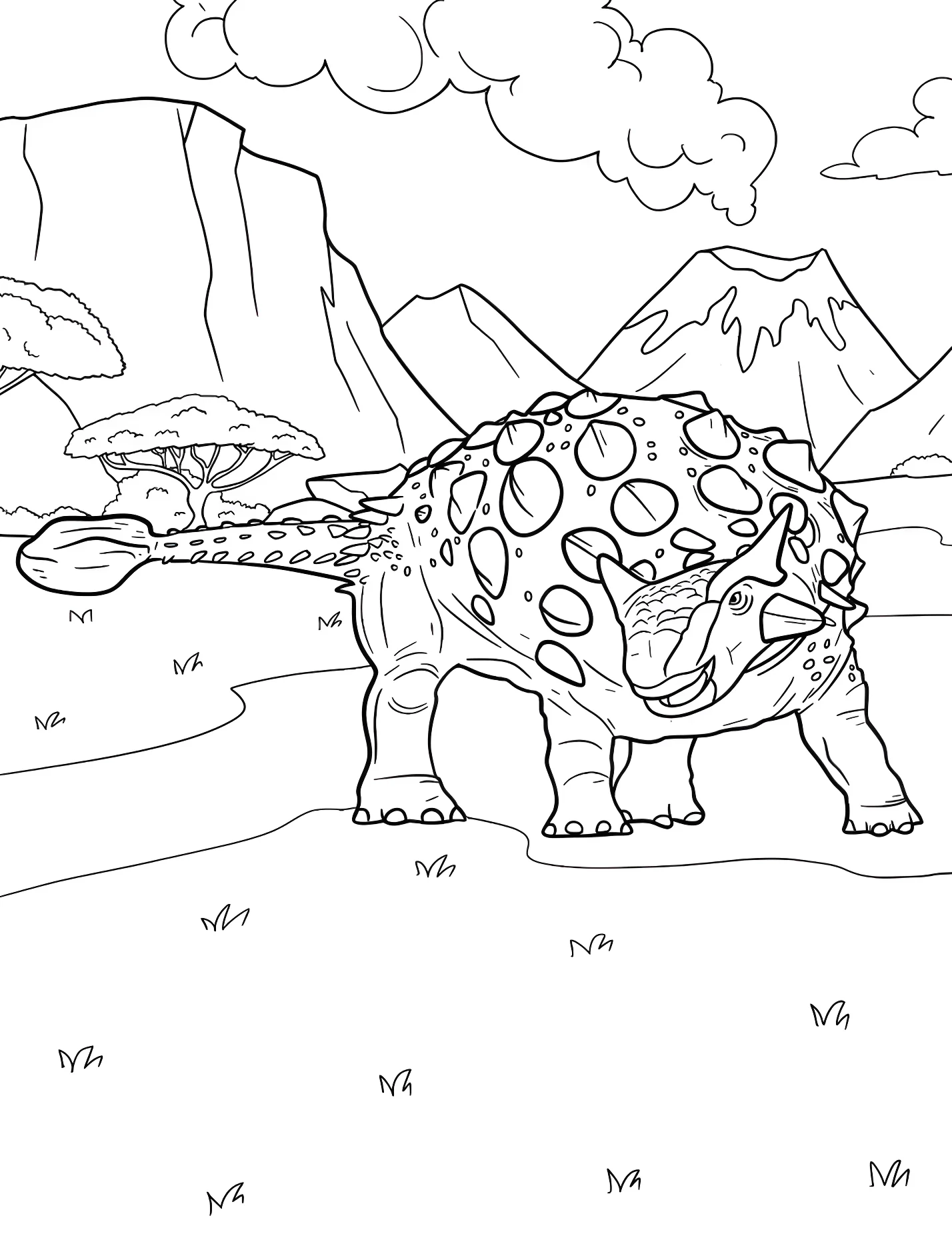 Динозавр анкилозавр №21304. Динозавры. Анкилозавр (Ankylosaurus).