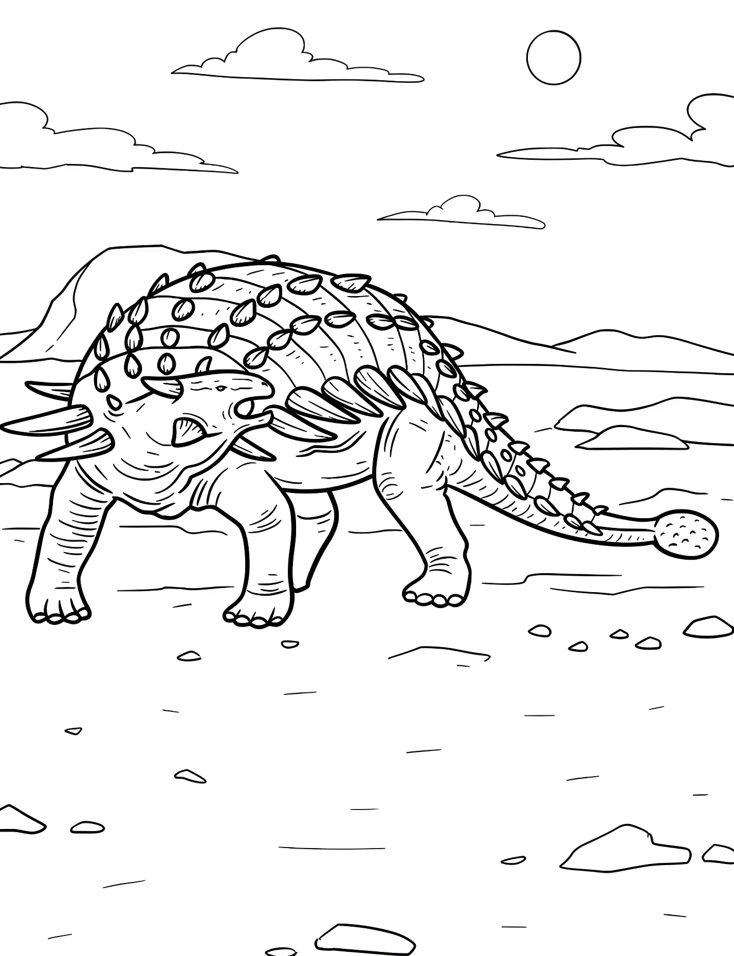 Забавный анкилозавр №21305. Динозавры. Анкилозавр (Ankylosaurus).