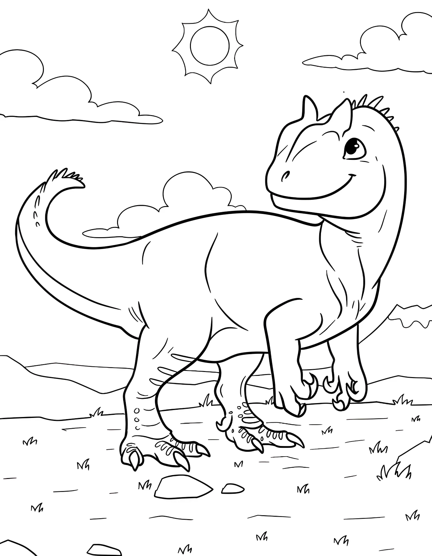 Милый динозавр аллозавр №21288. Динозавры. Аллозавр (Allosaurus).