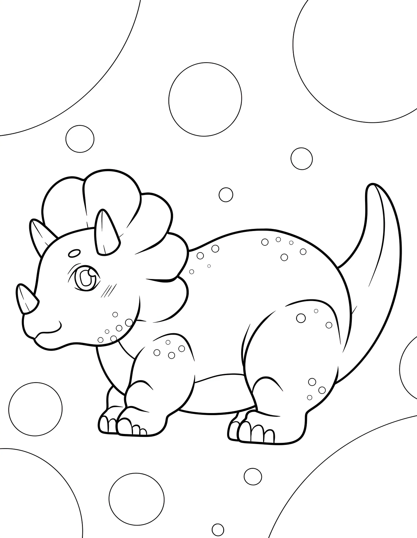 Милый детеныш трицератопса №21604. Динозавры. Трицератопс (Triceratops).