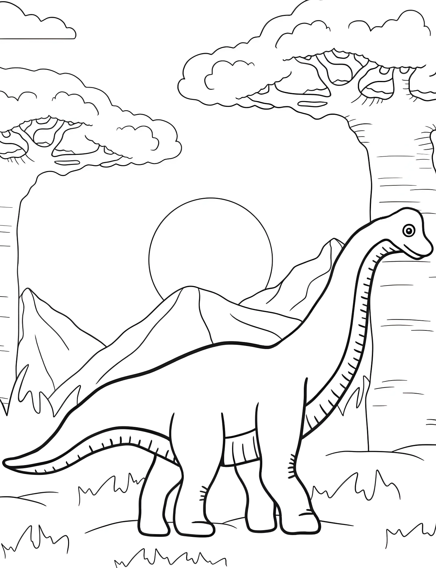 Милый брахиозавр №21338. Динозавры. Брахиозавр (Brachiosaurus).
