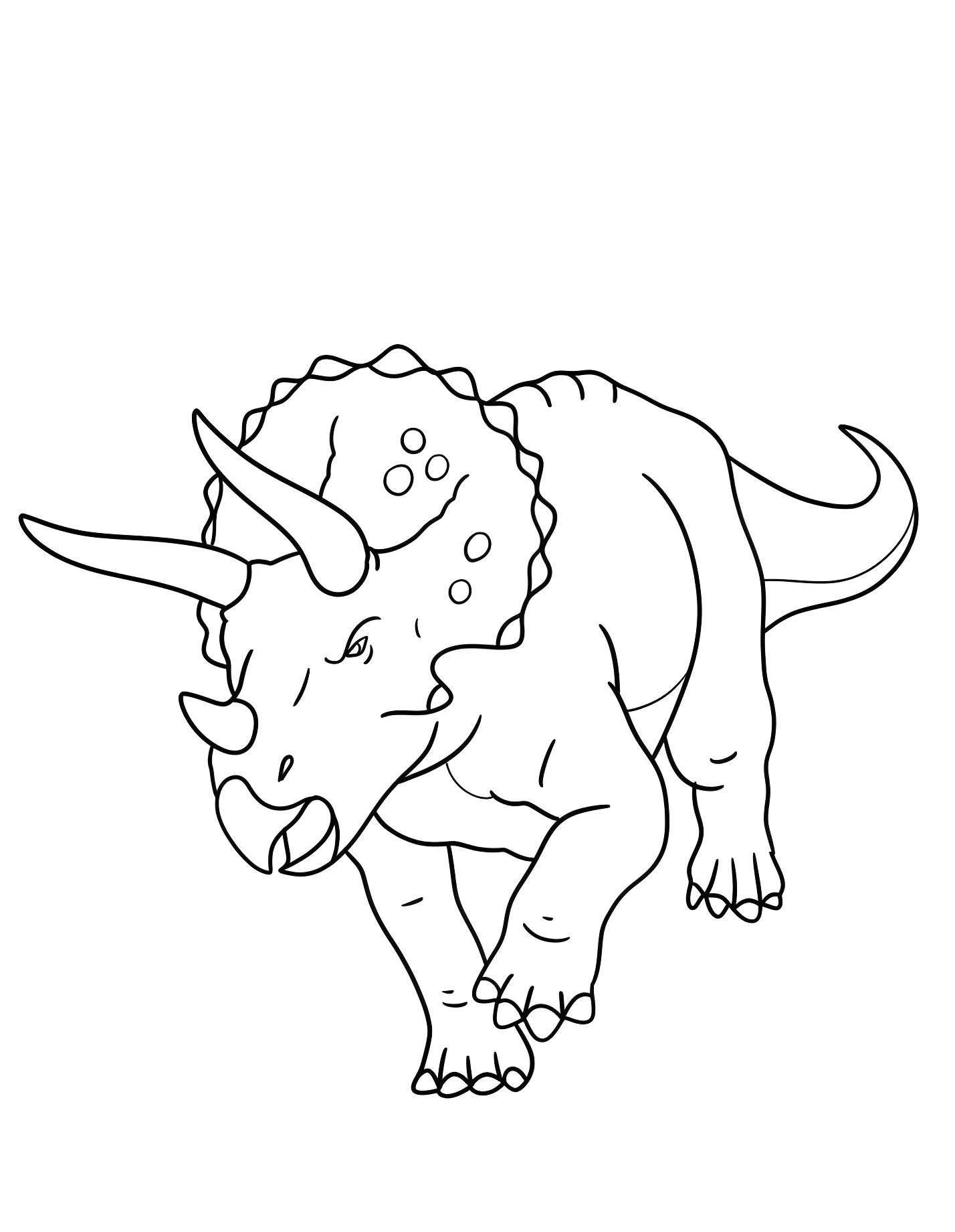 Забавный трицератопс №21606. Динозавры. Трицератопс (Triceratops).