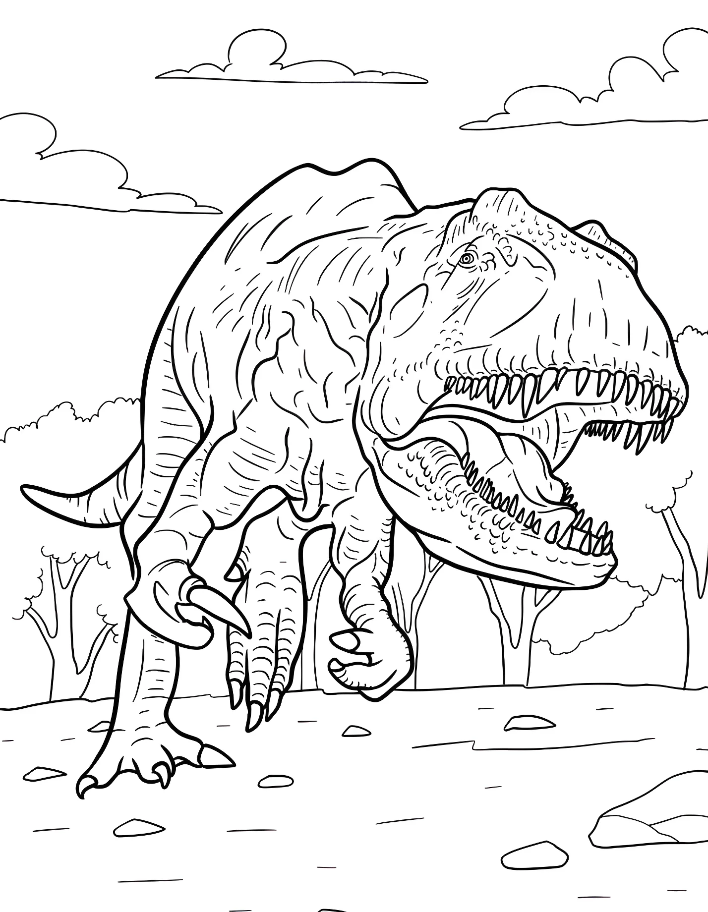 Вседозорный аллозавр с острыми зубами №21290. Динозавры. Аллозавр (Allosaurus).
