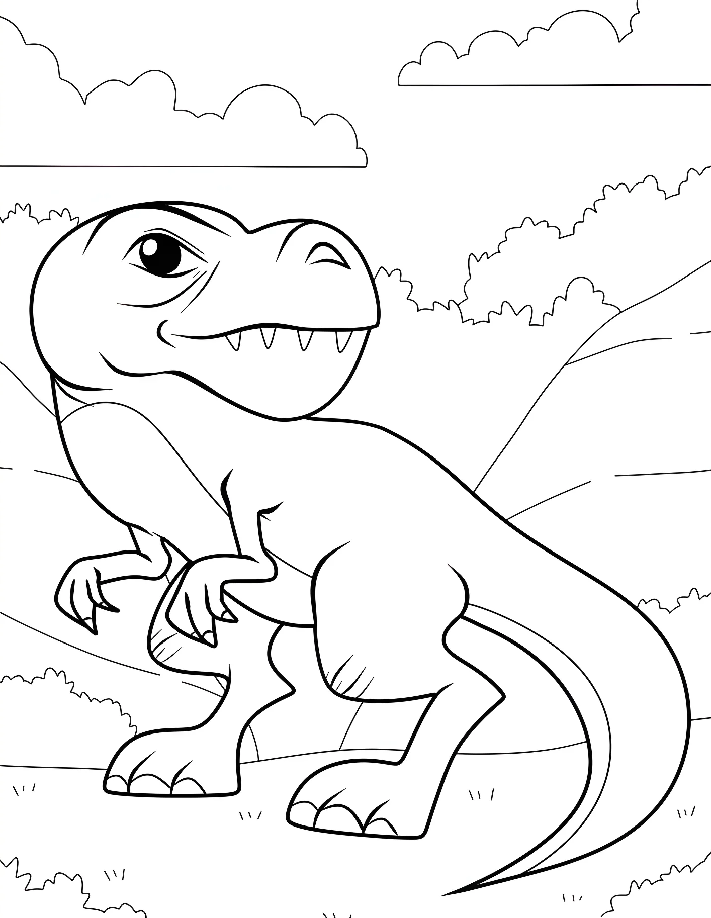 Забавный тираннозавр №21579. Динозавры. Тираннозавр (Tyrannosaurus rex).