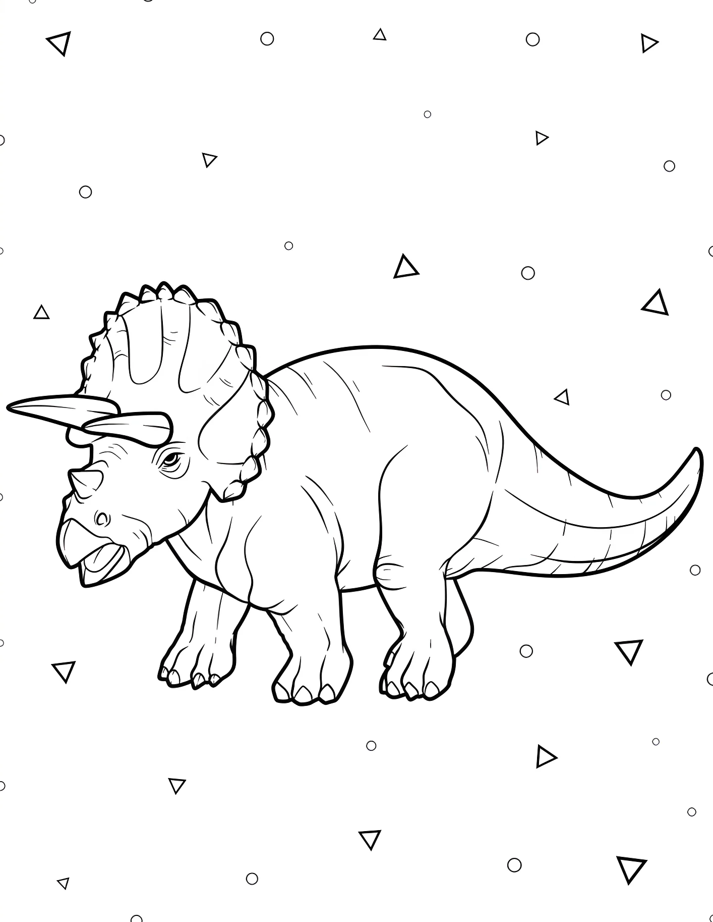 Милый трицератопс №21609. Динозавры. Трицератопс (Triceratops).