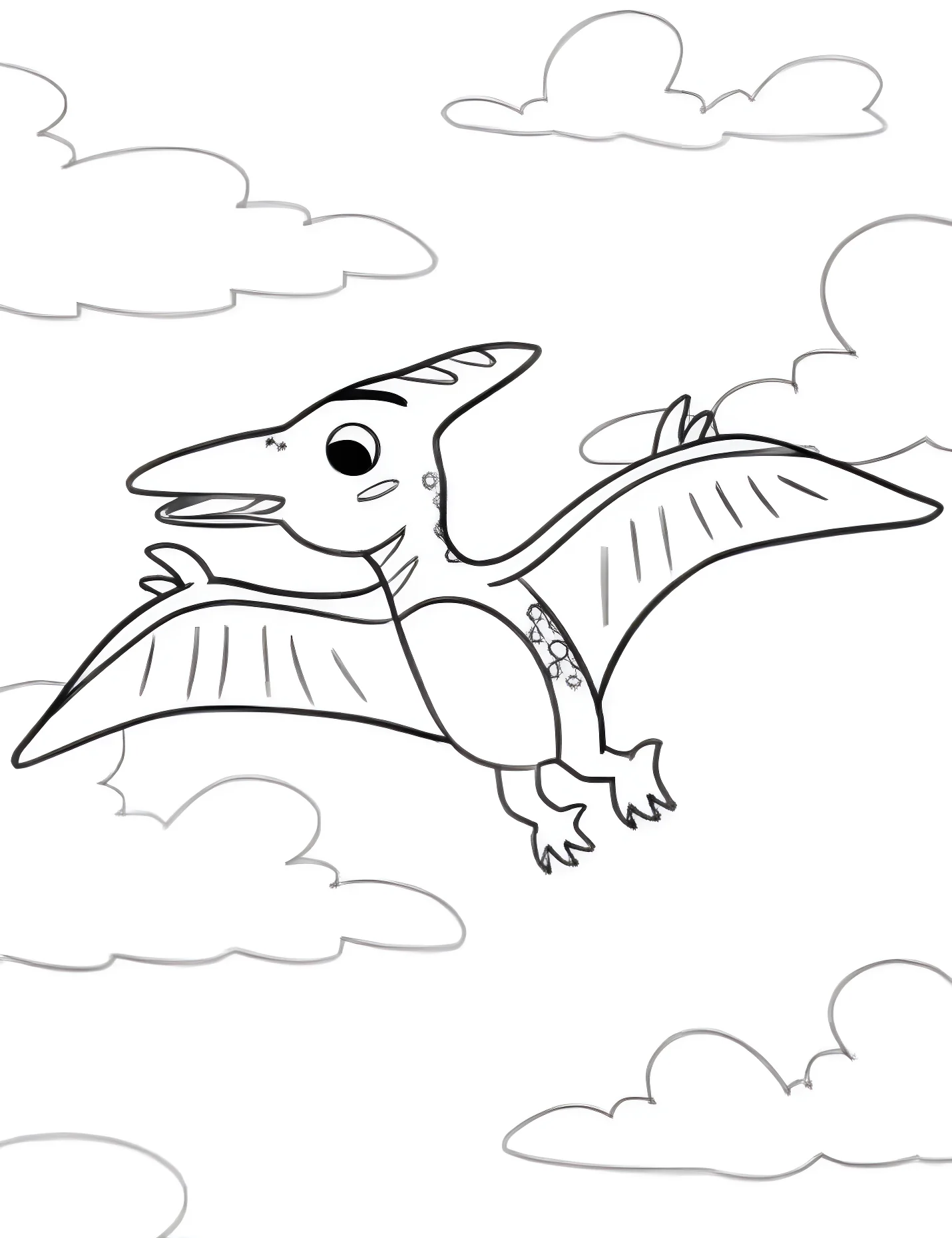 Милый птеродактиль №21497. Динозавры. Птеродактиль (Pterodactylus).
