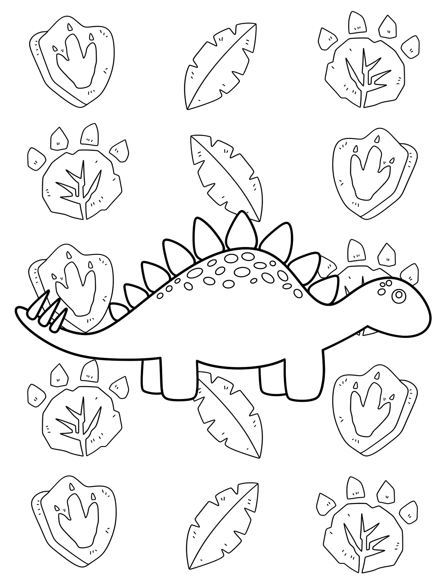 Милый стегозавр для самых маленьких №21538. Динозавры. Стегозавр (Stegosaurus).