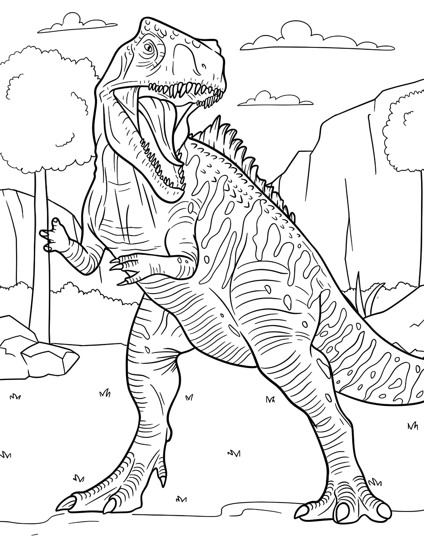 Гигантский тиранозавр для творчества №21398. Динозавры. Гигантозавр (Giganotosaurus).