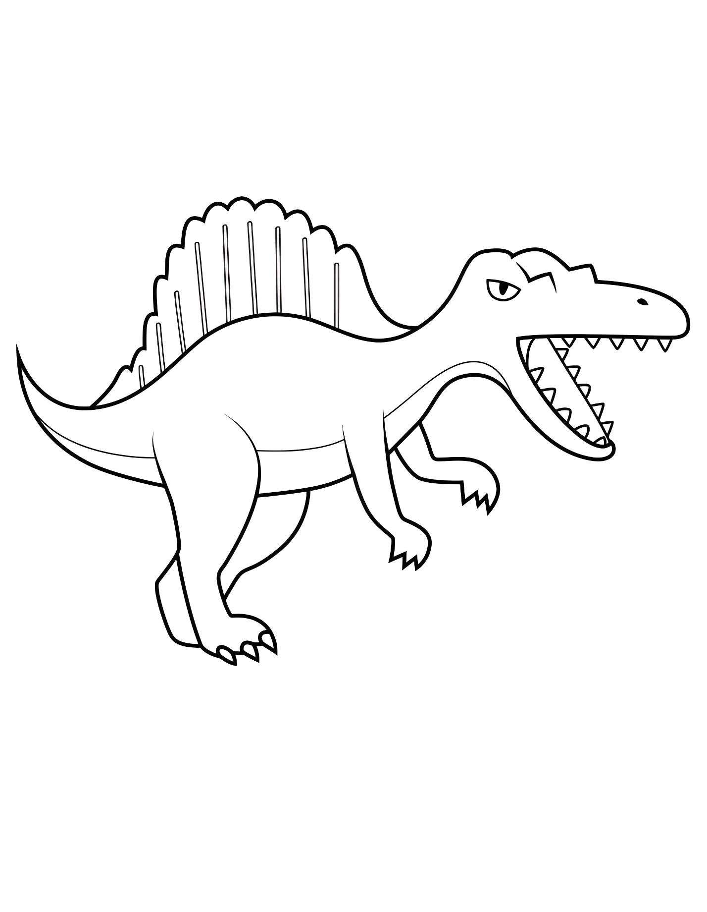 Веселый спинозавр для малышей №21518. Динозавры. Спинозавр (Spinosaurus).