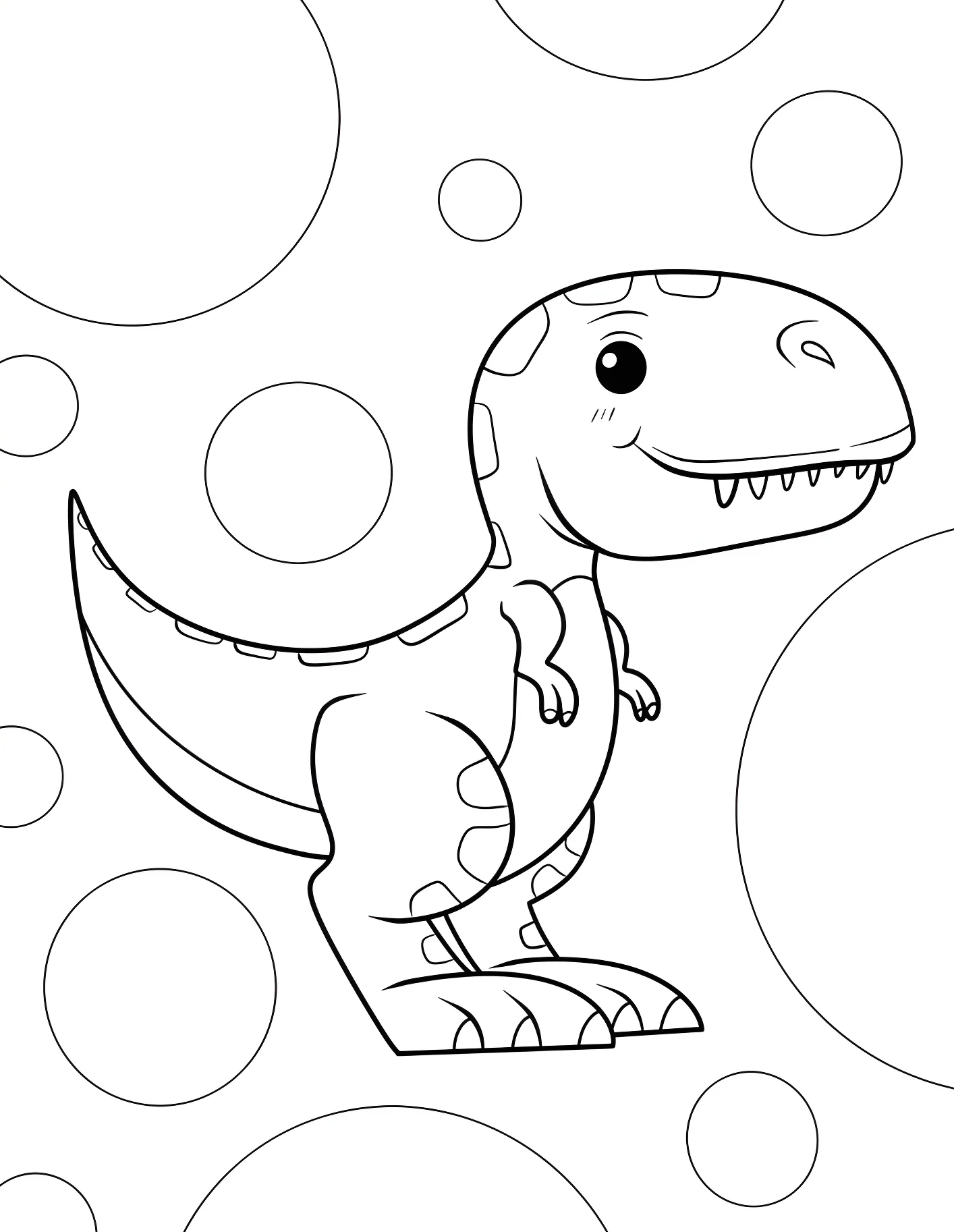 Милый динозавр Ти-Рекс для малышей №21583. Динозавры. Тираннозавр (Tyrannosaurus rex).