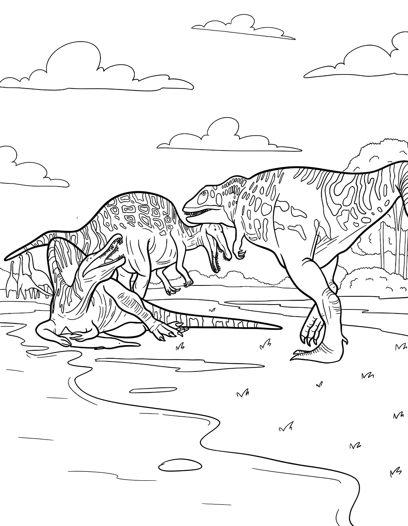 Динозавры милый сюжет №21401. Динозавры. Гигантозавр (Giganotosaurus).