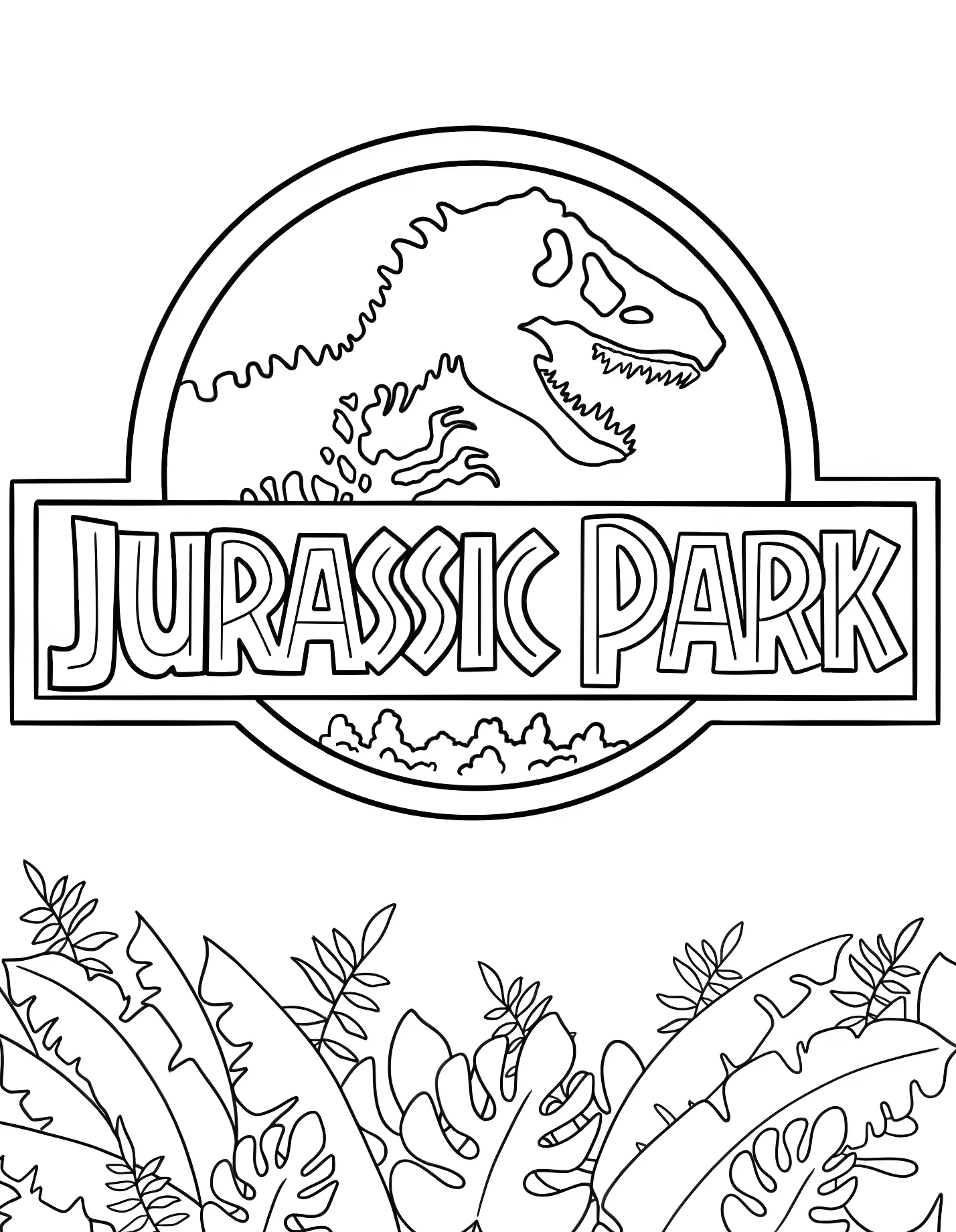 Логотип Парка Юрского периода №21442. Динозавры. Парк юрского периода (Jurassic Park).
