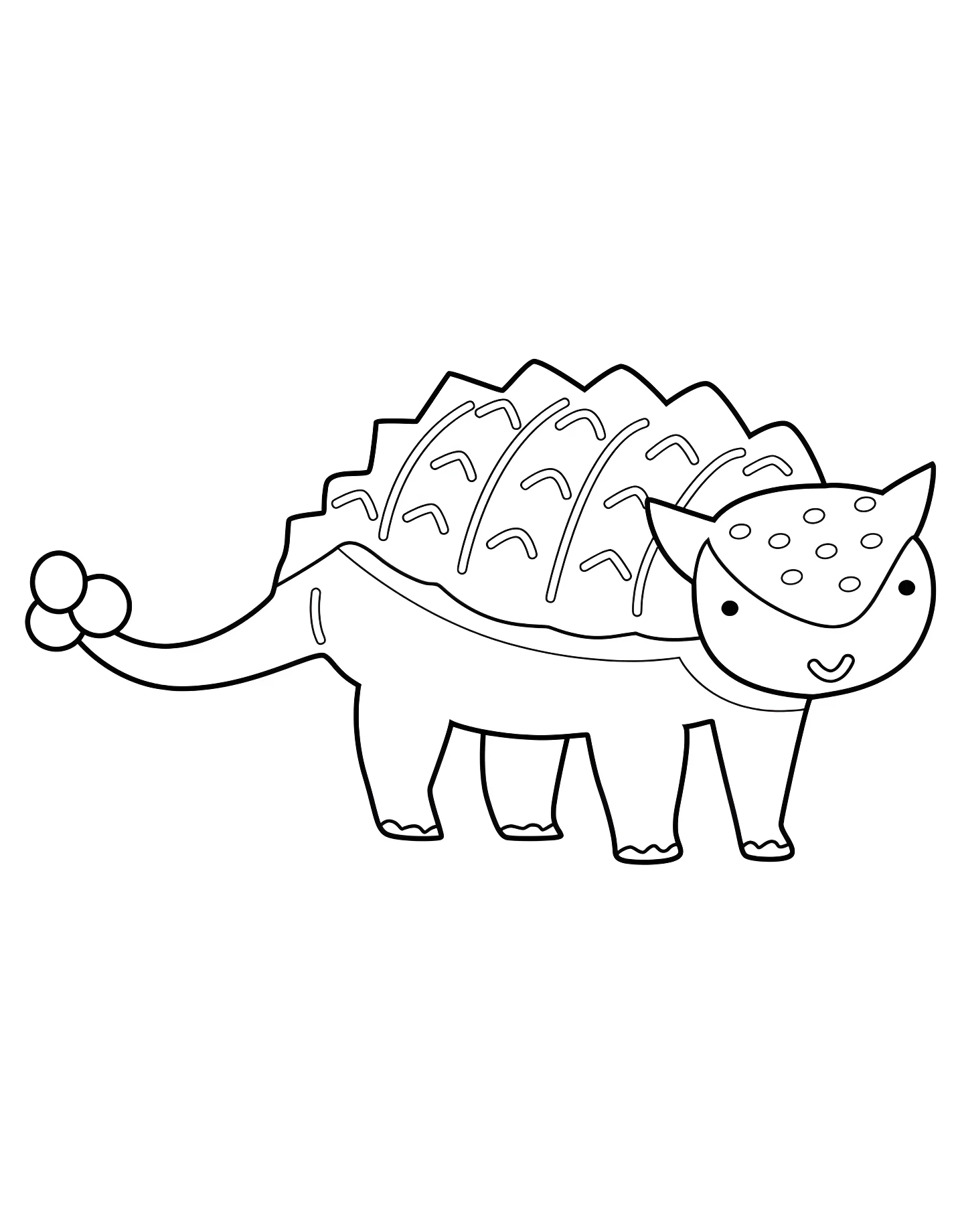 Милый динозавр для малышей №21311. Динозавры. Анкилозавр (Ankylosaurus).