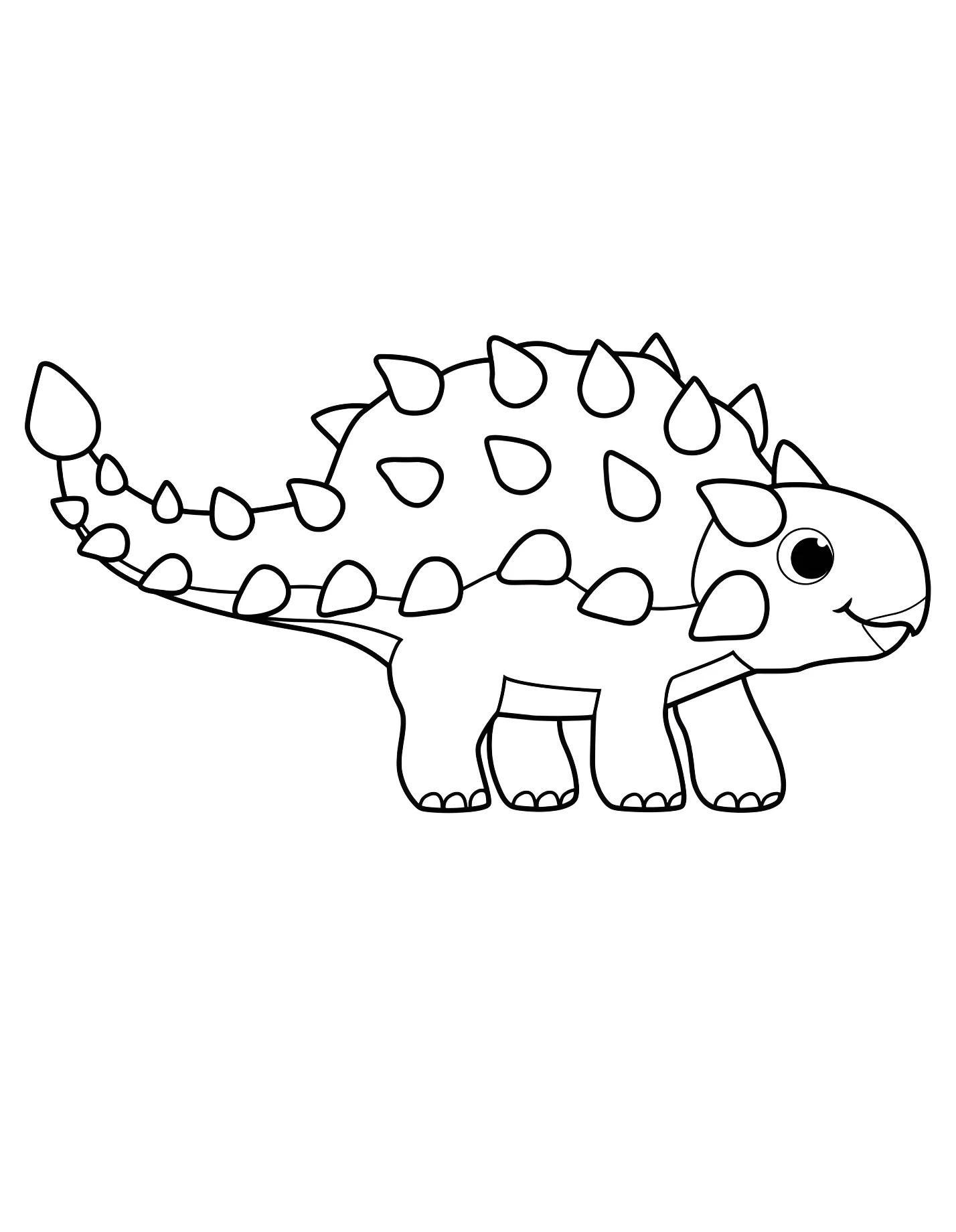 Милый анхилозавр №21312. Динозавры. Анкилозавр (Ankylosaurus).