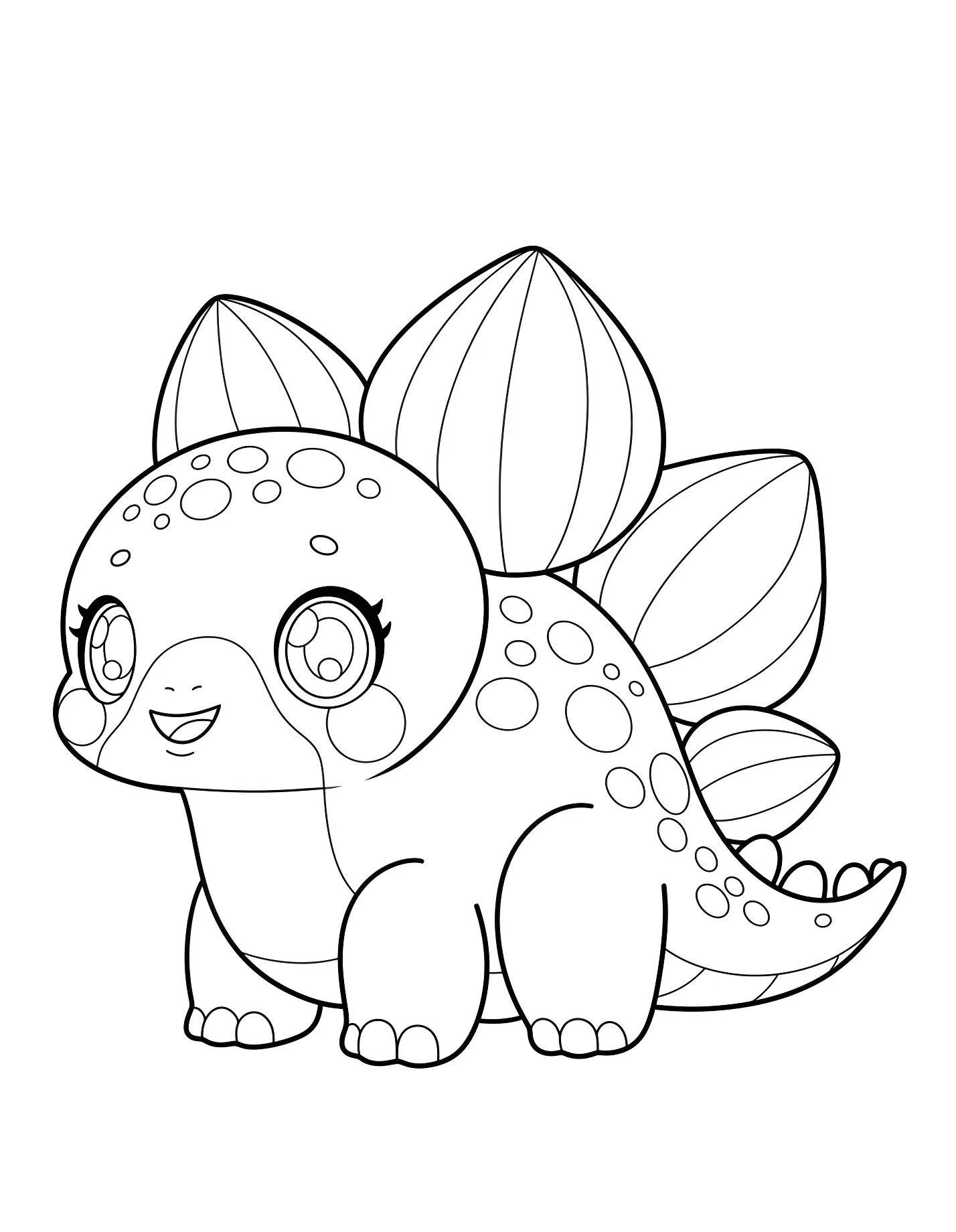 Милый стегозавр для самых маленьких №21542. Динозавры. Стегозавр (Stegosaurus).