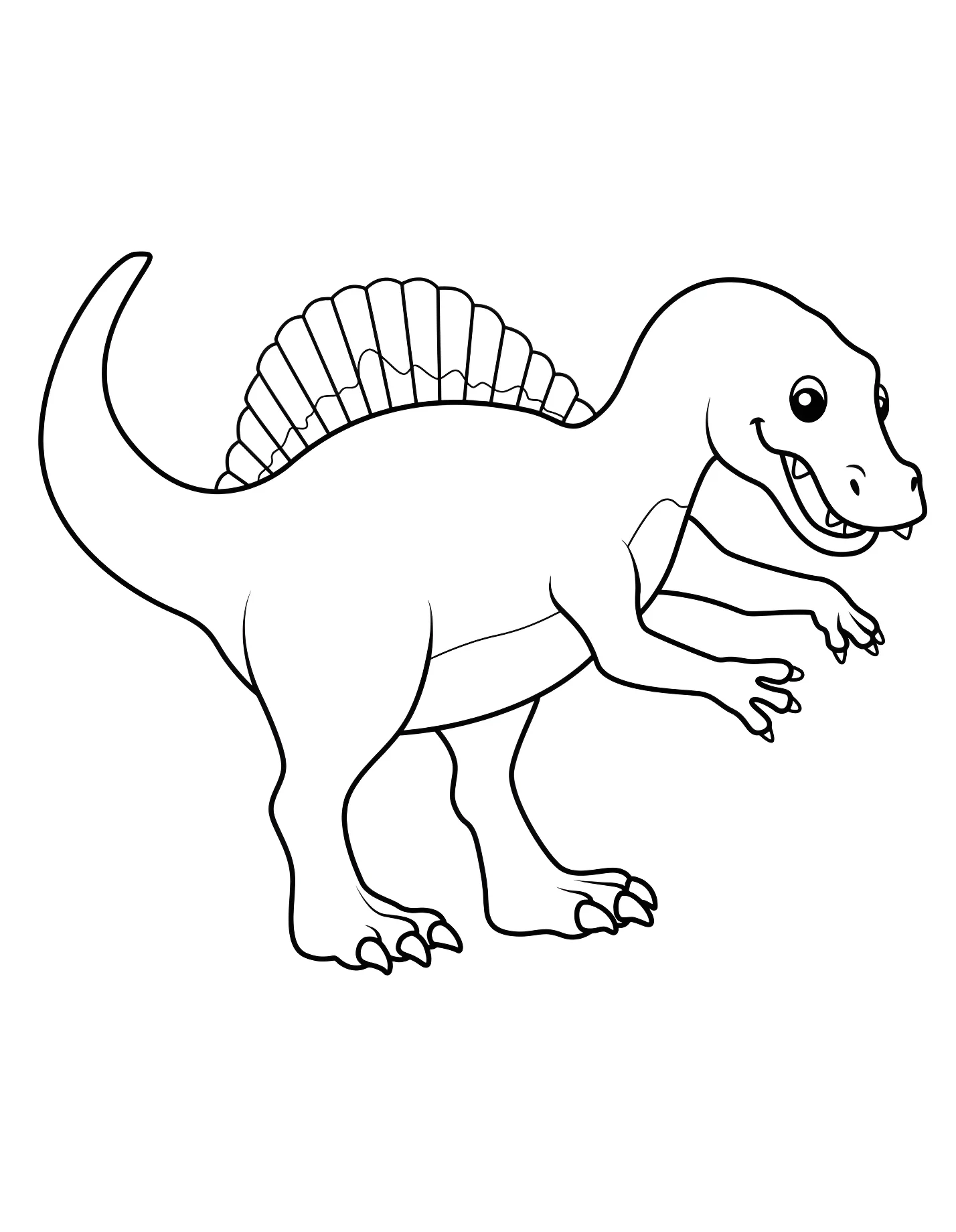 Милый спинозавр для самых маленьких №21519. Динозавры. Спинозавр (Spinosaurus).