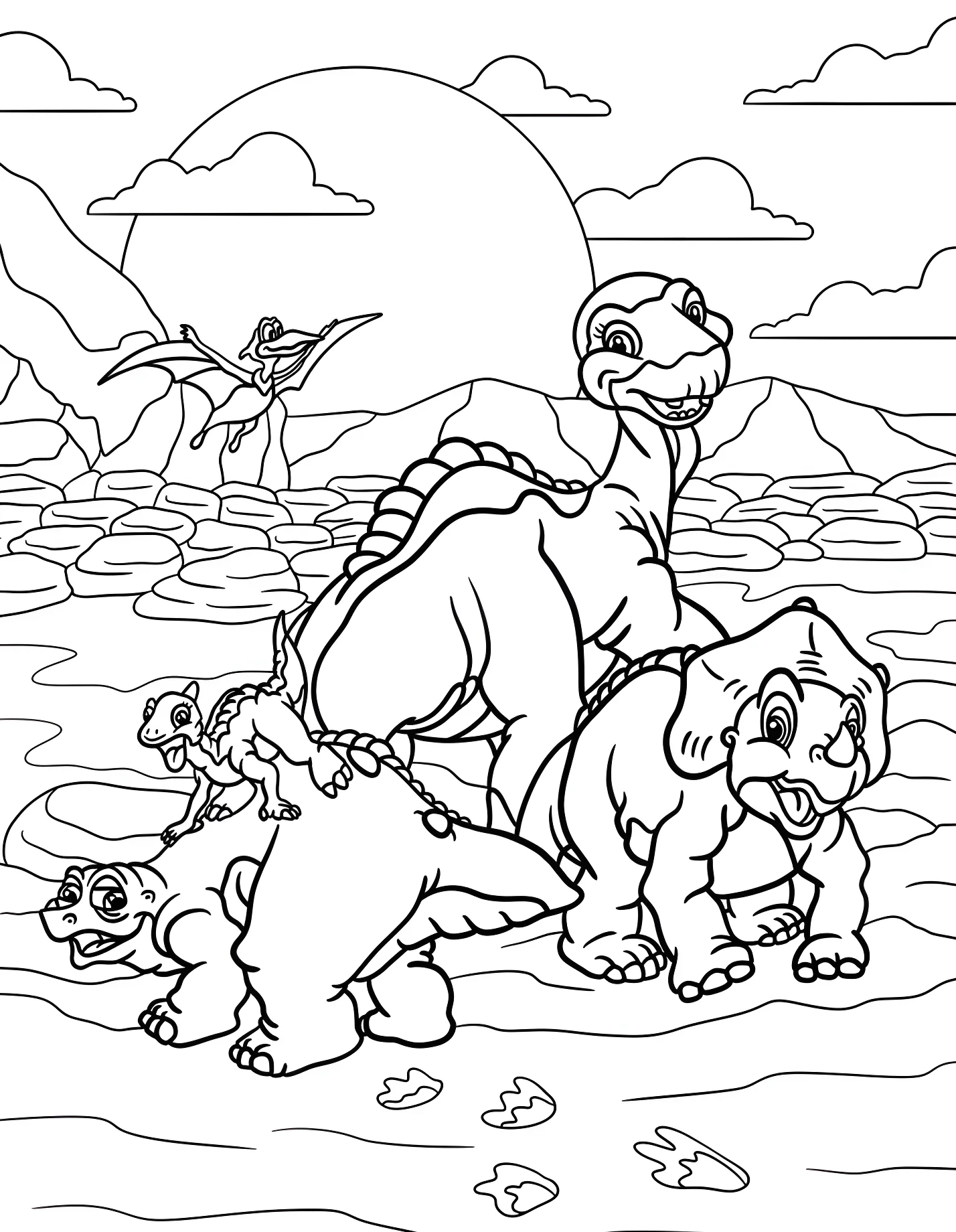 Веселые динозавры №21464. Динозавры. Земля до начала времён (The Land Before Time).