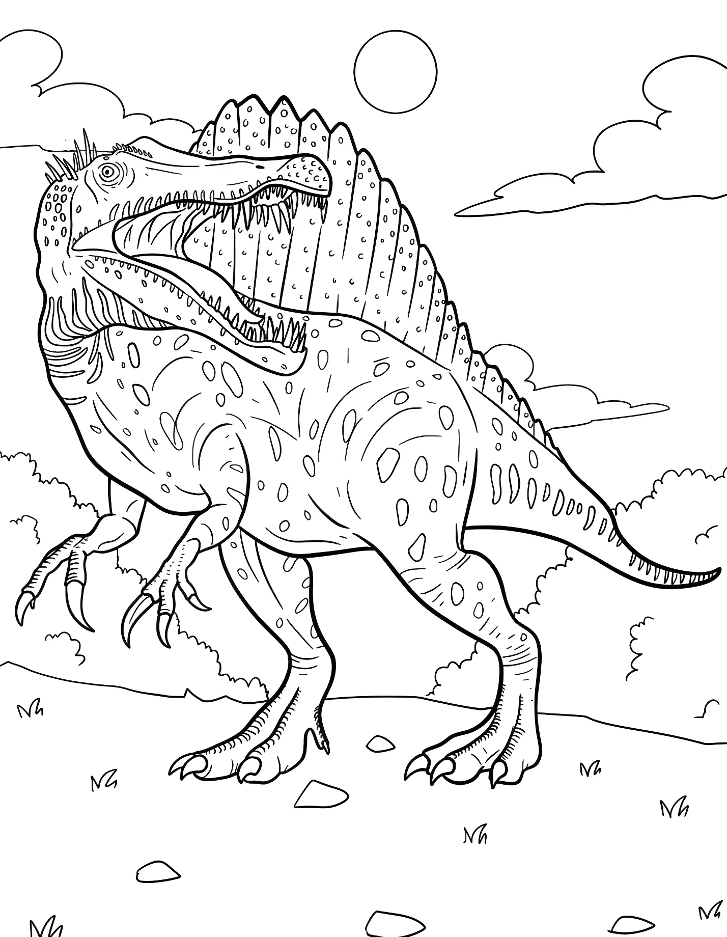 Большой спинозавр с деталями №21520. Динозавры. Спинозавр (Spinosaurus).