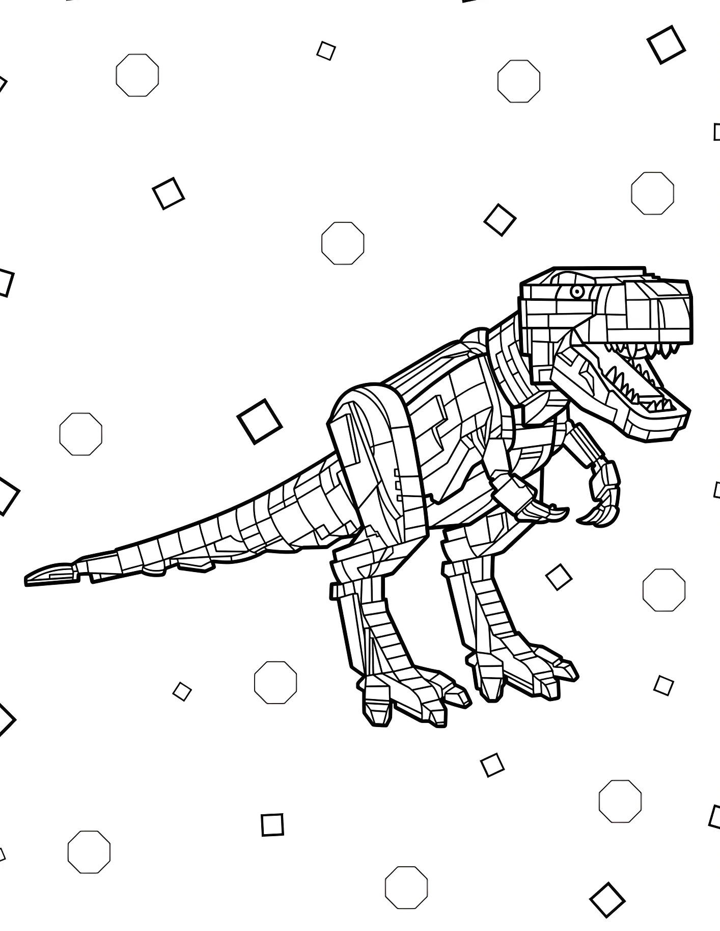 Забавный динозавр Ти-Рекс из Лего №21588. Динозавры. Тираннозавр (Tyrannosaurus rex).