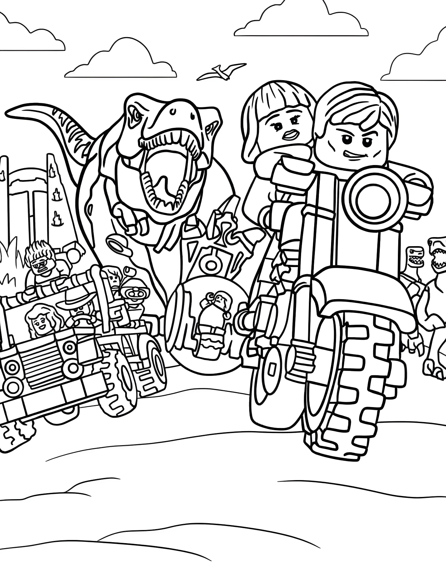 Веселые приключения Lego в мире динозавров №21452. Динозавры. Парк юрского периода (Jurassic Park).
