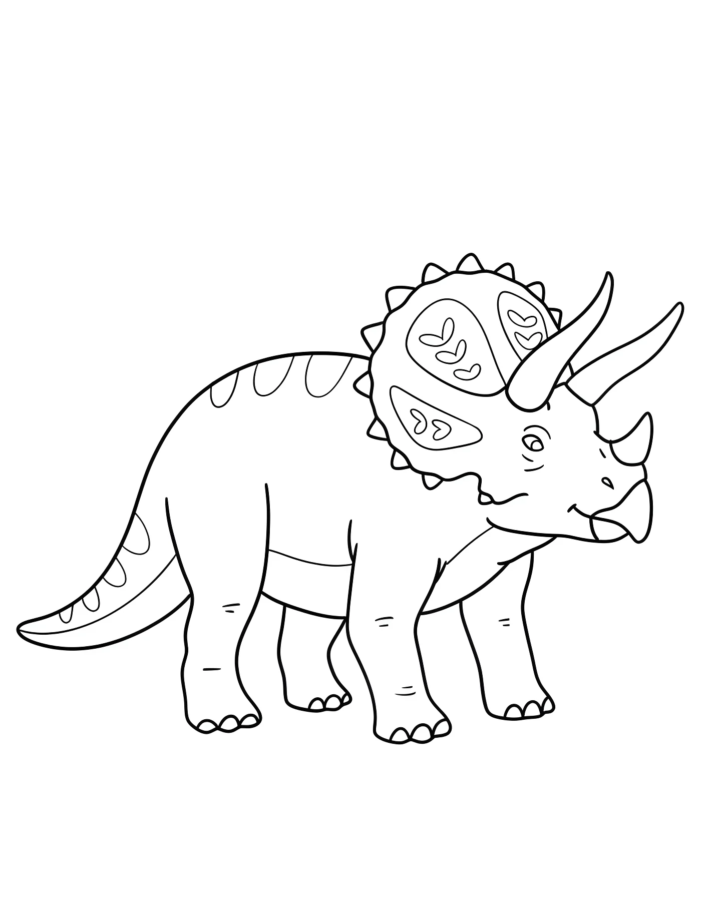 Милый трицератопс №21618. Динозавры. Трицератопс (Triceratops).
