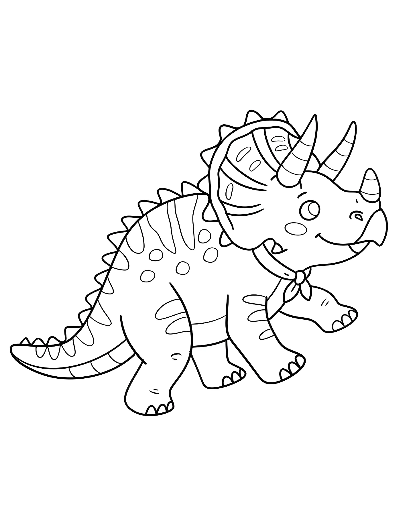 Забавный детеныш трицератопс №21619. Динозавры. Трицератопс (Triceratops).