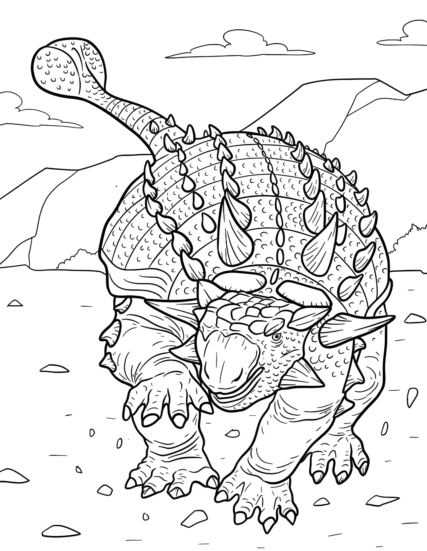 Забавная бронированная ящерица №21315. Динозавры. Анкилозавр (Ankylosaurus).