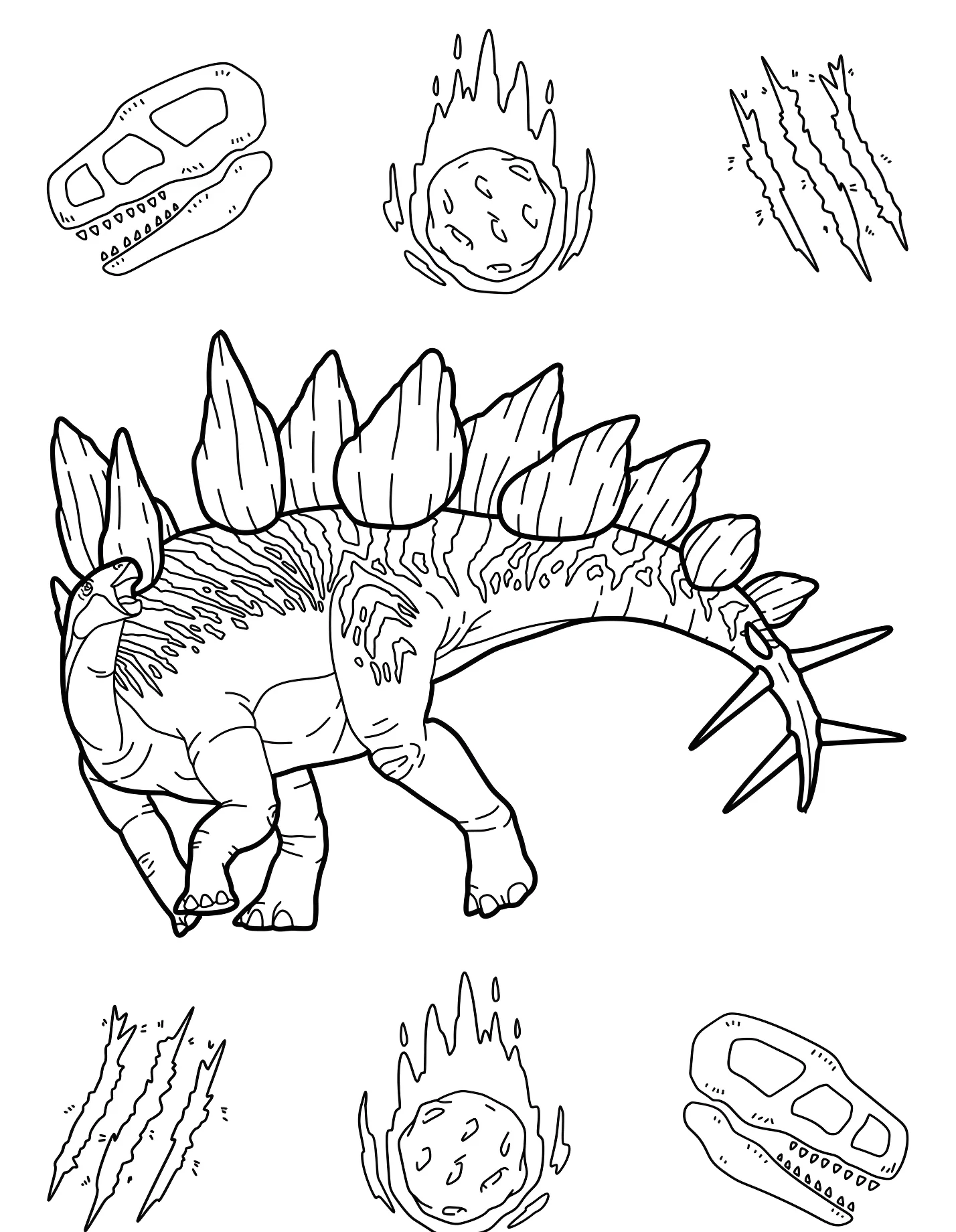 Забавный стегозавр №21546. Динозавры. Стегозавр (Stegosaurus).