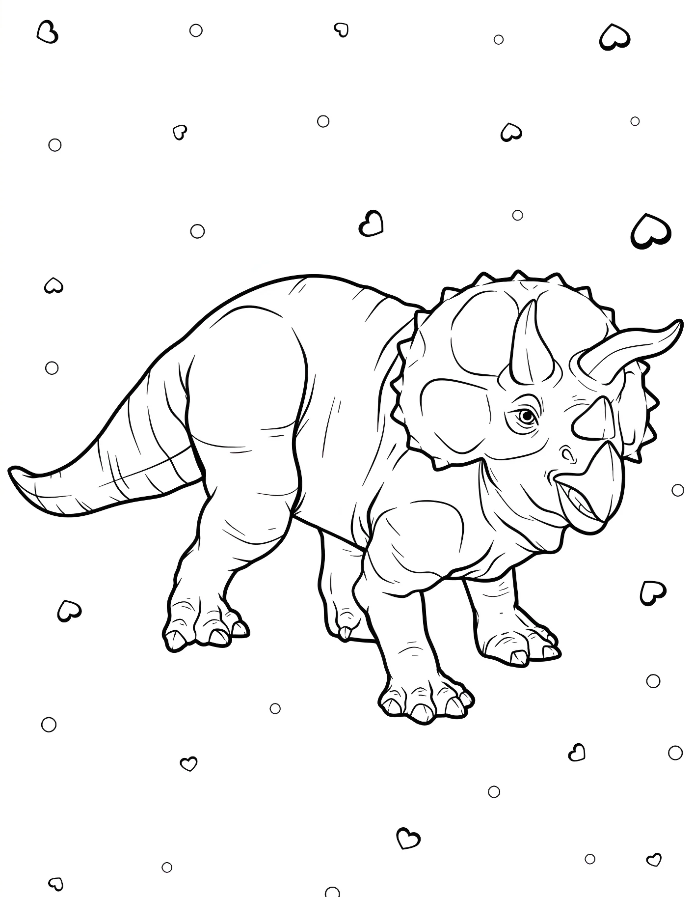 Милый трицератопс №21621. Динозавры. Трицератопс (Triceratops).