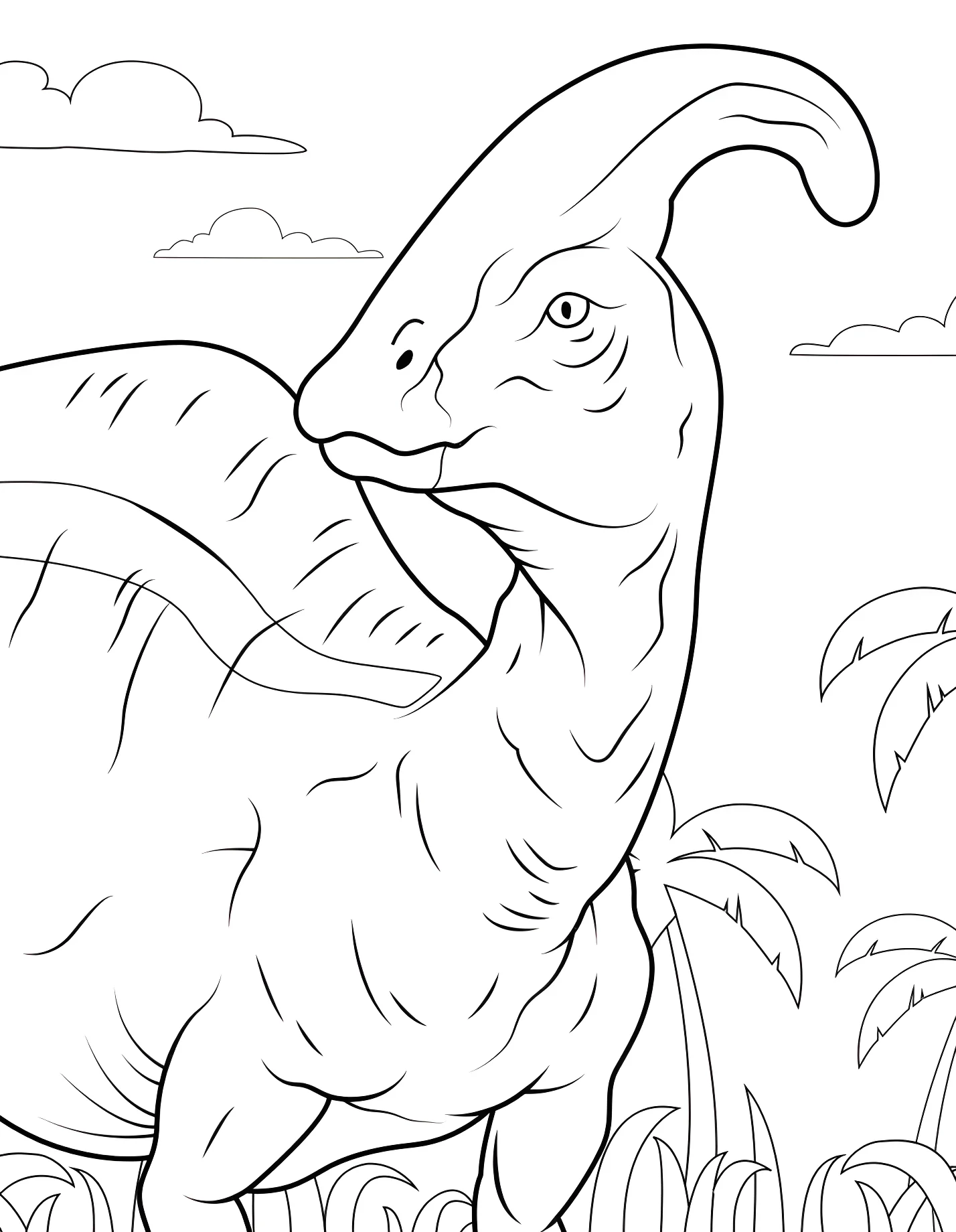Милый парусaвролоф №21490. Динозавры. Паразавролоф (Parasaurolophus).