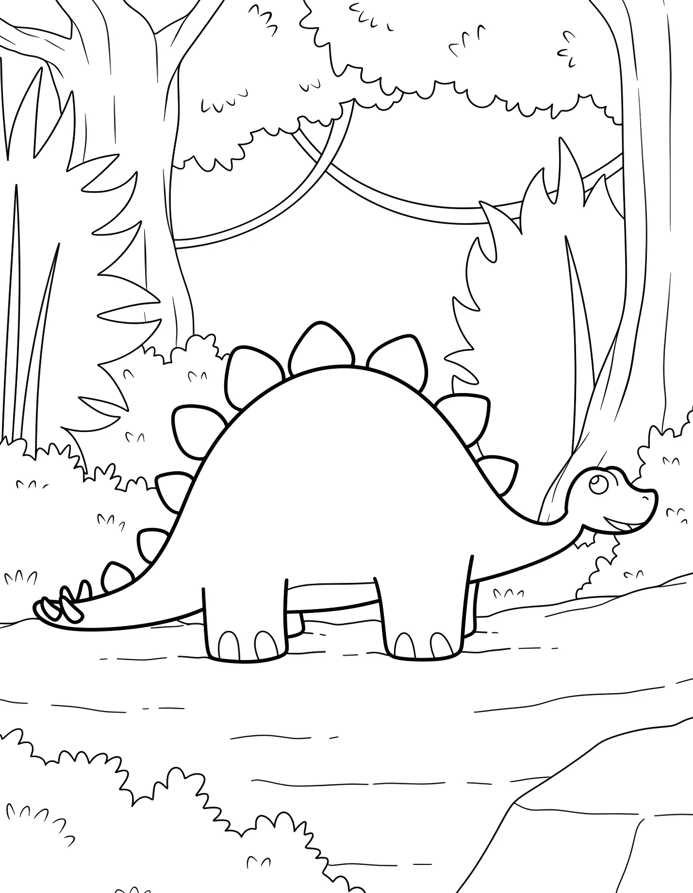 Милый стегозавр №21548. Динозавры. Стегозавр (Stegosaurus).