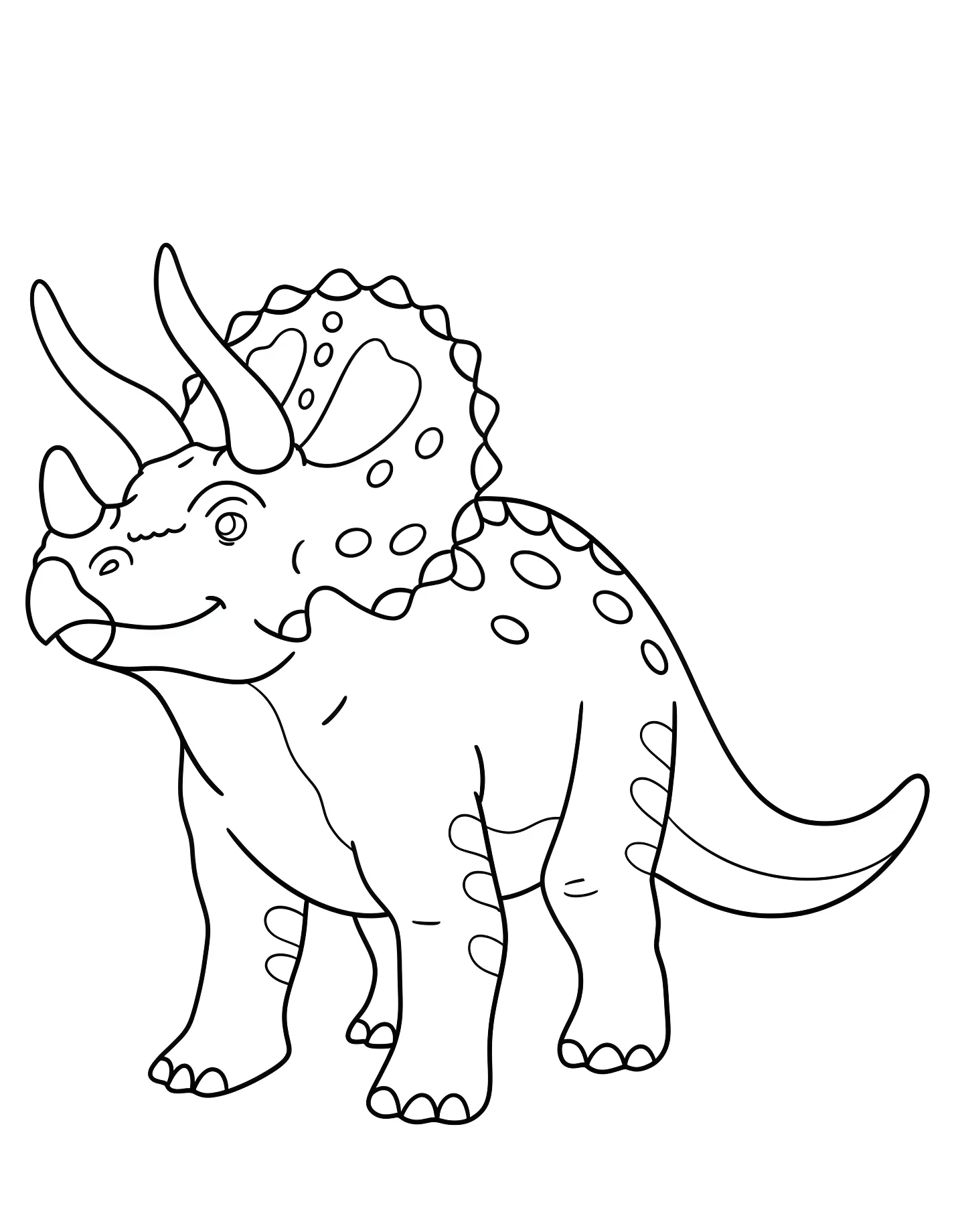Милый трицератопс №21627. Динозавры. Трицератопс (Triceratops).