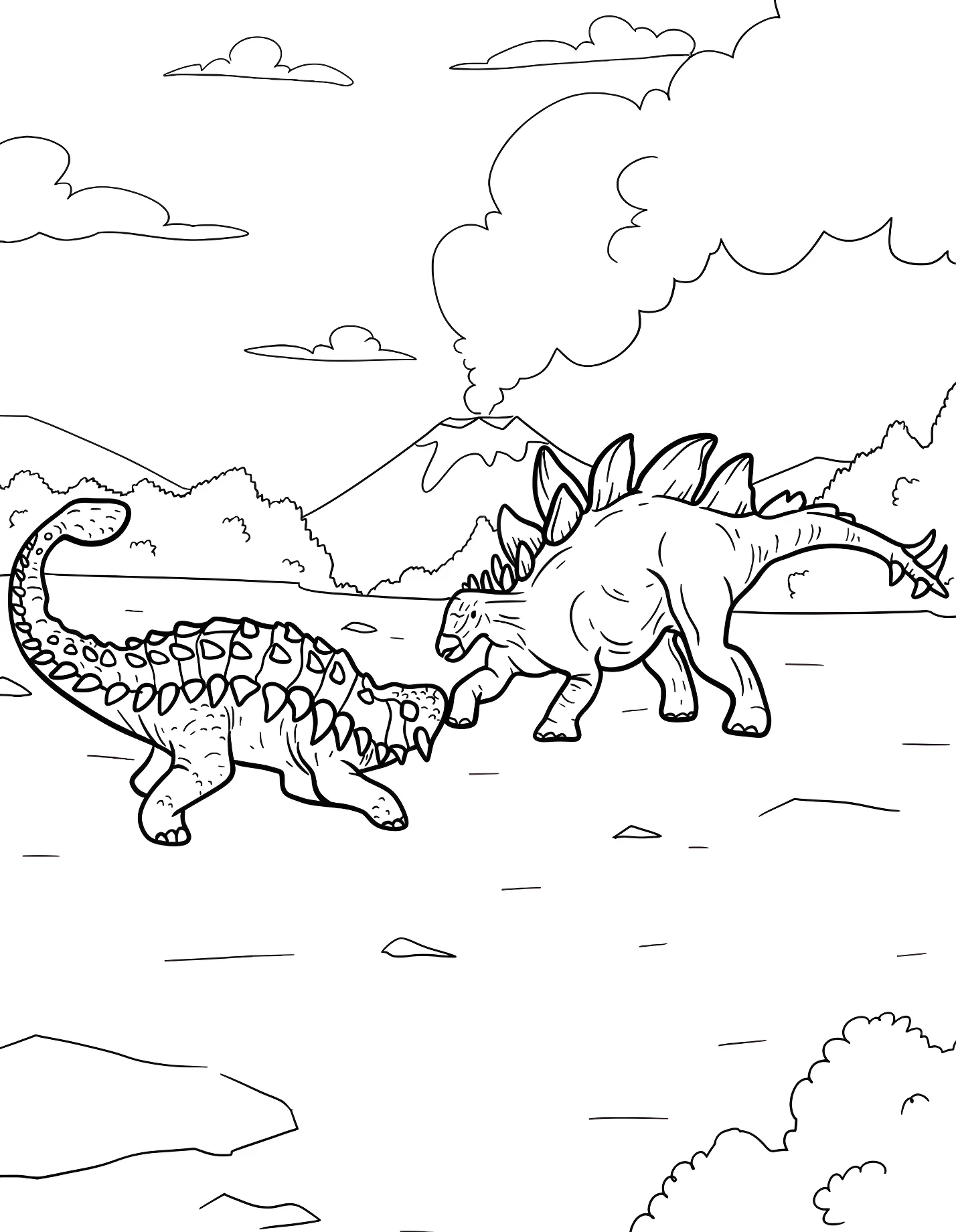 Динозавры стегозавр и анхилозавр №21320. Динозавры. Анкилозавр (Ankylosaurus).
