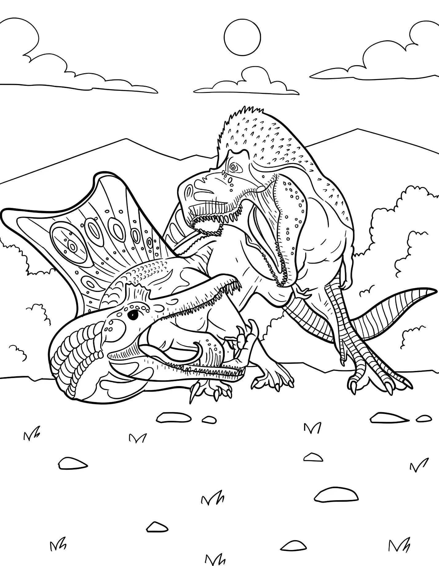 Динозавр Ти-Рекс против Спинозавра №21534. Динозавры. Спинозавр (Spinosaurus).