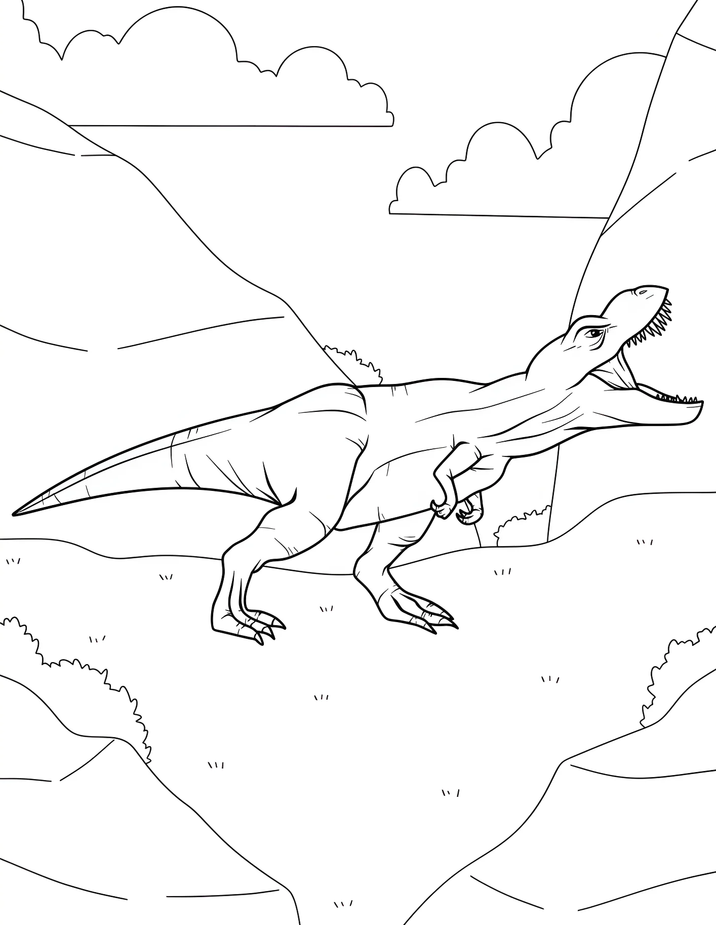 Весёлый тираннозавр №21595. Динозавры. Тираннозавр (Tyrannosaurus rex).