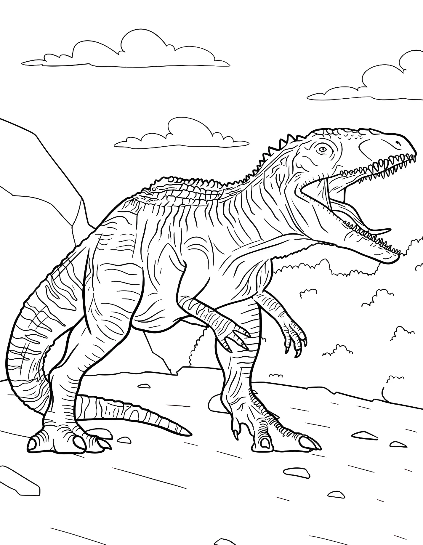 Забавный тираннозавр №21414. Динозавры. Гигантозавр (Giganotosaurus).