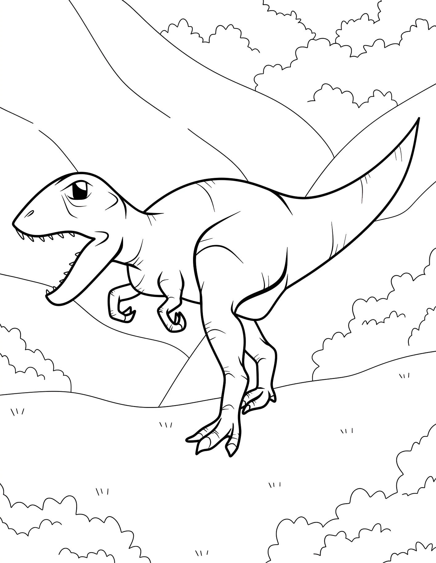 Забавный маленький тираннозавр №21601. Динозавры. Тираннозавр (Tyrannosaurus rex).