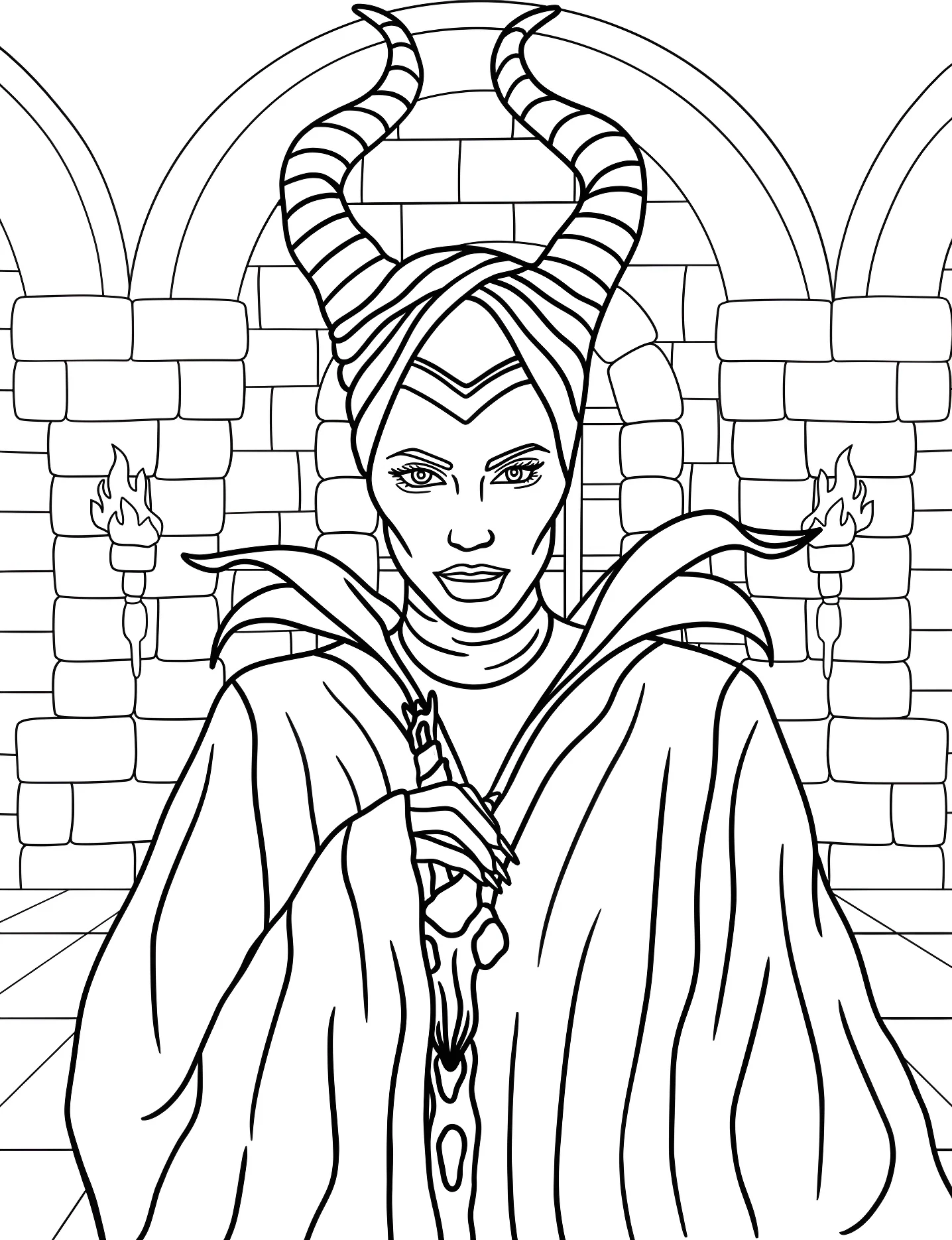 Малефисента №8667. Раскраски для девочек по категориям. Малефисента (Maleficent).