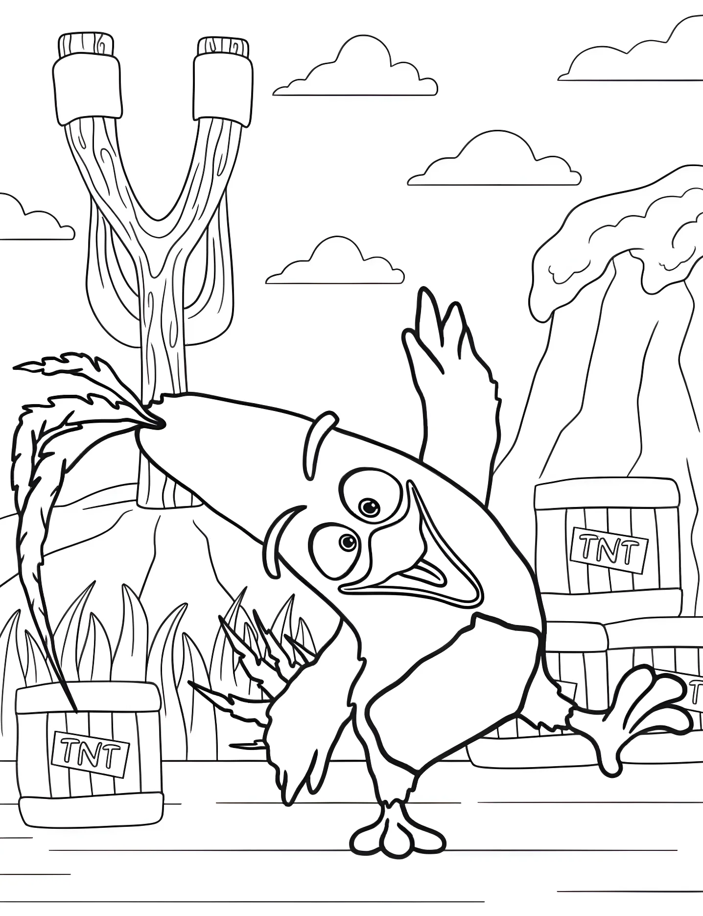 Веселый Angry Birds №5384. Раскраски для девочек по категориям. Энгри Бердс (Angry Birds).