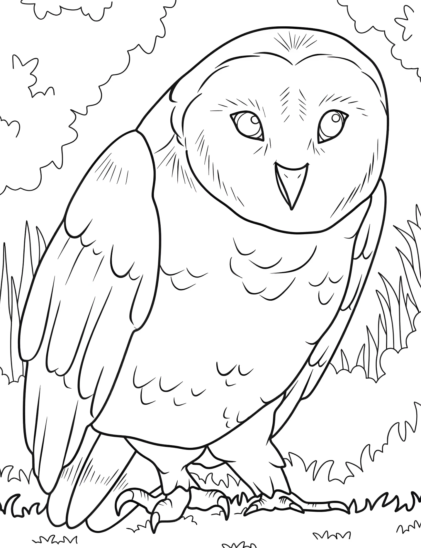 Милая сова №9181. Раскраски для девочек по категориям. Сова (Owl).