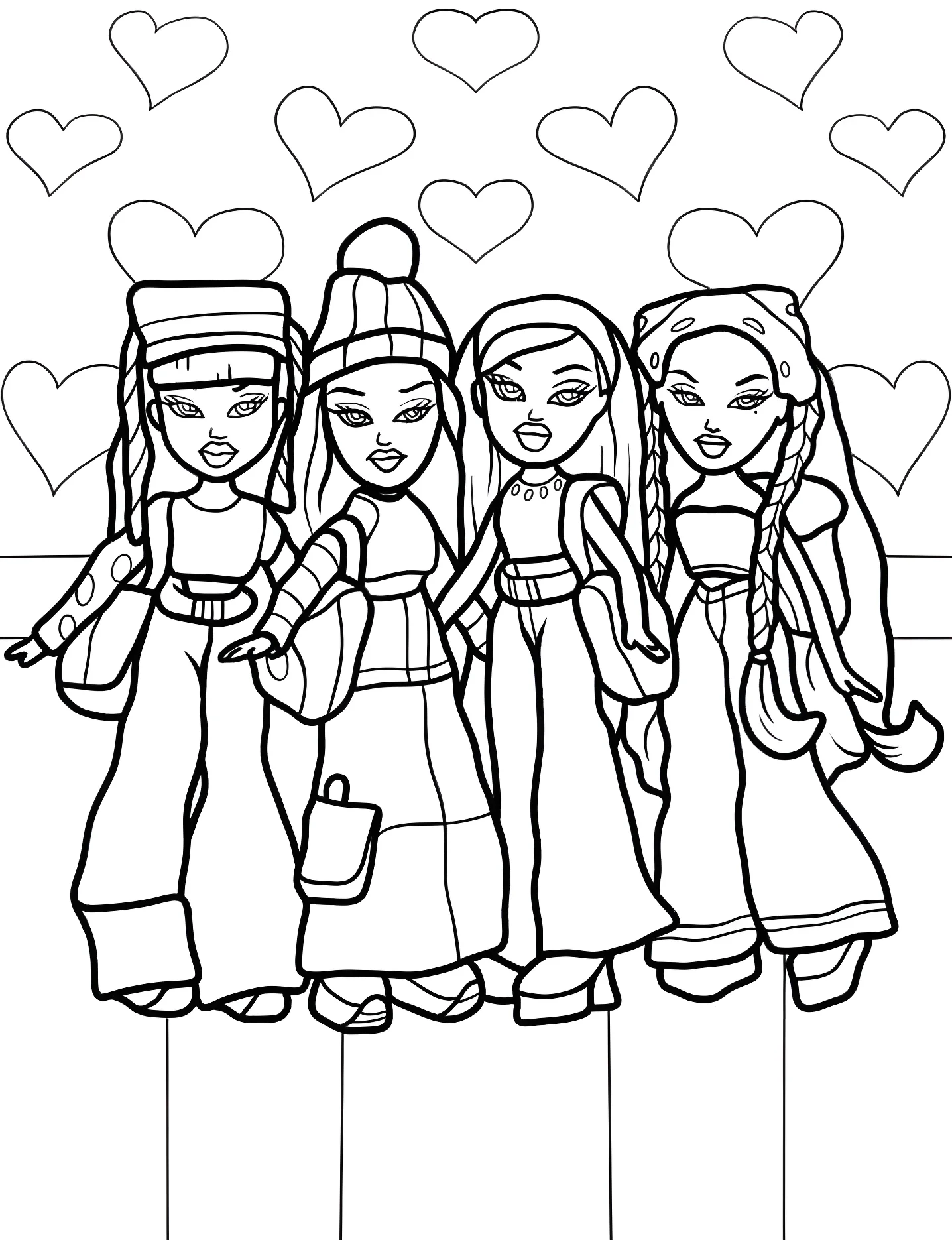 Куклы Bratz для творчества и веселья №5712. Раскраски для девочек по категориям. Братц (Bratz).