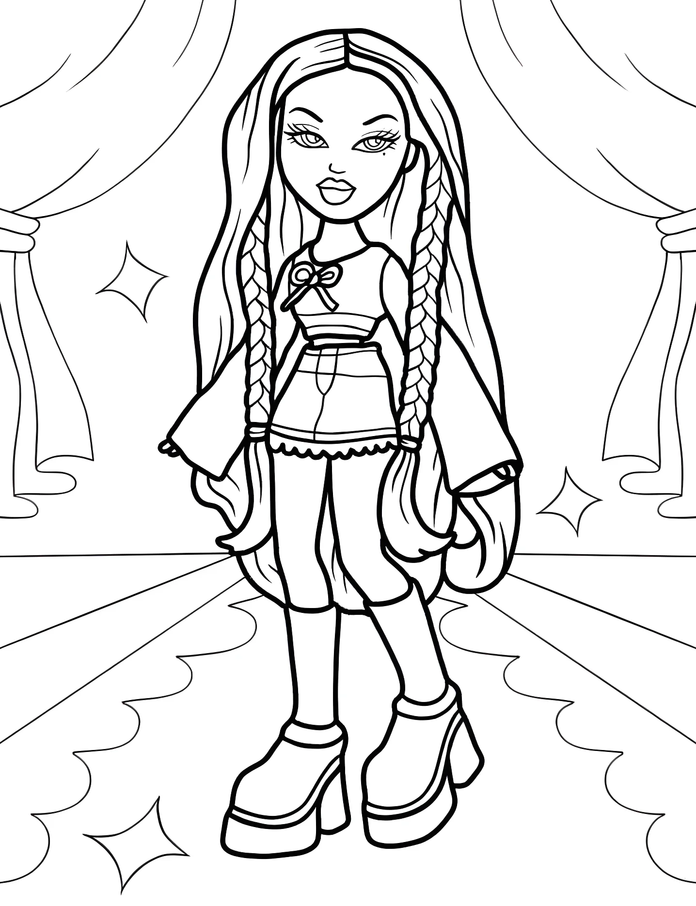 Модная Ясмин №5719. Раскраски для девочек по категориям. Братц (Bratz).