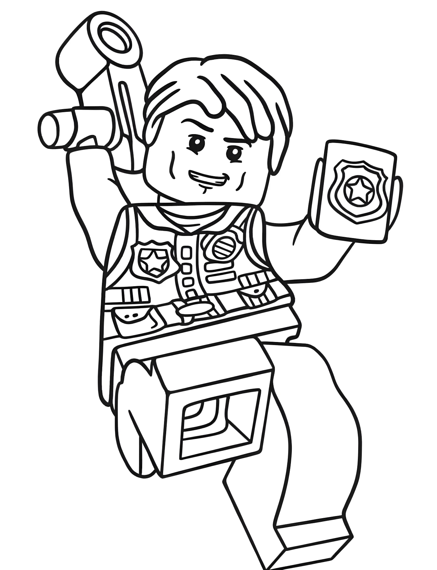 Полицейский Чейс МакКейн из Lego City №8545. Раскраски для девочек по категориям. ЛЕГО (LEGO).
