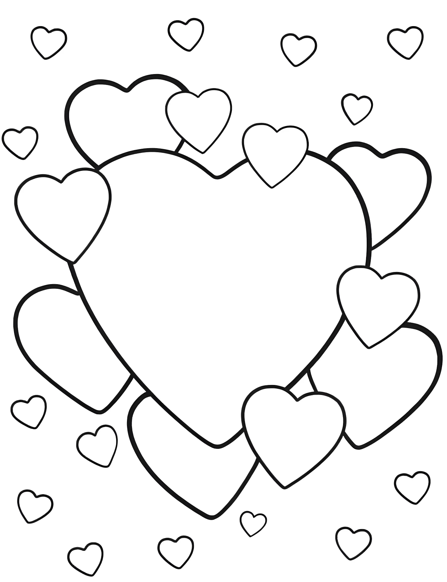 Милые сердца №8076. Раскраски для девочек по категориям. Сердце (Heart).